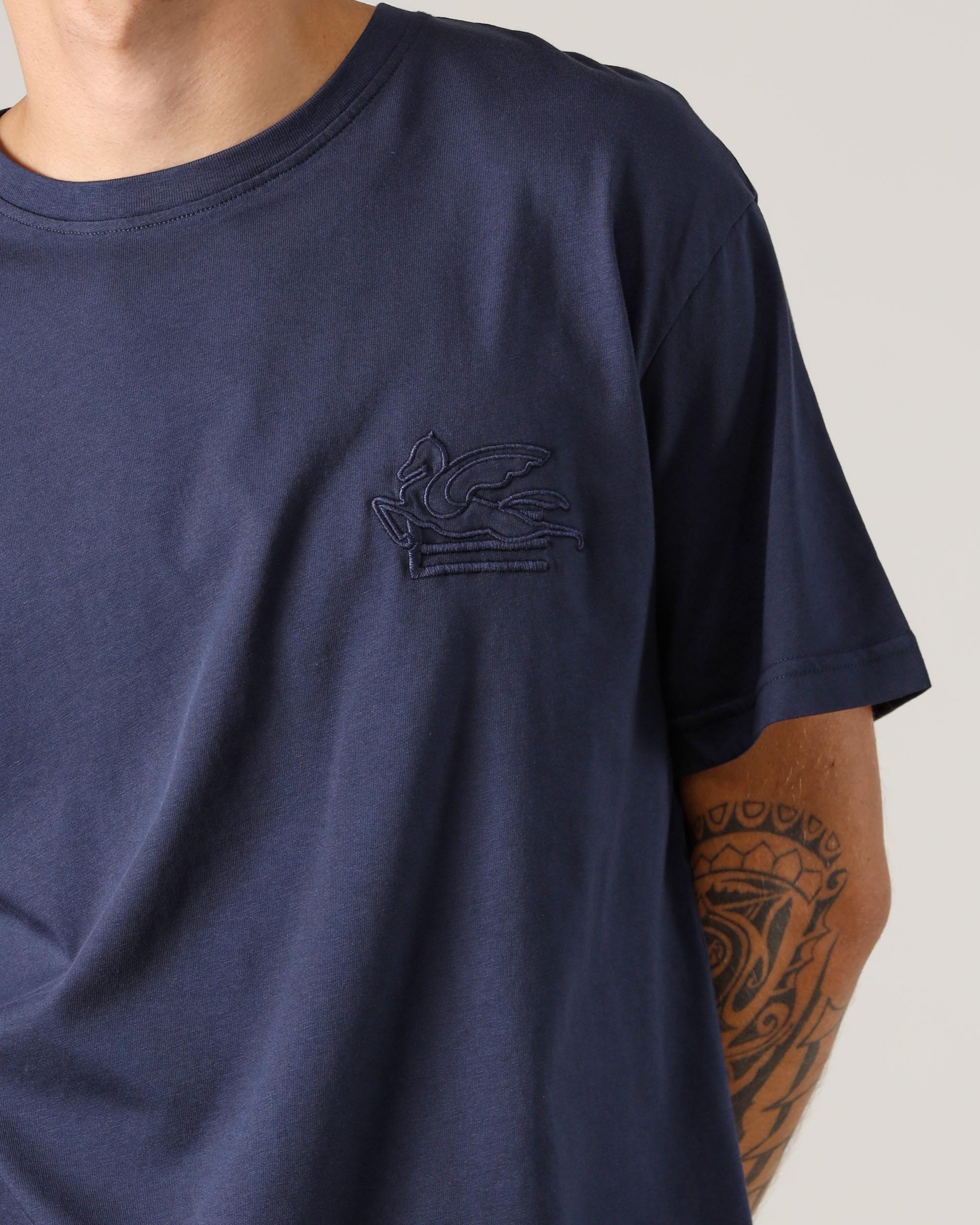 Etro T-Shirt mit Rundhalsausschnitt und Logo