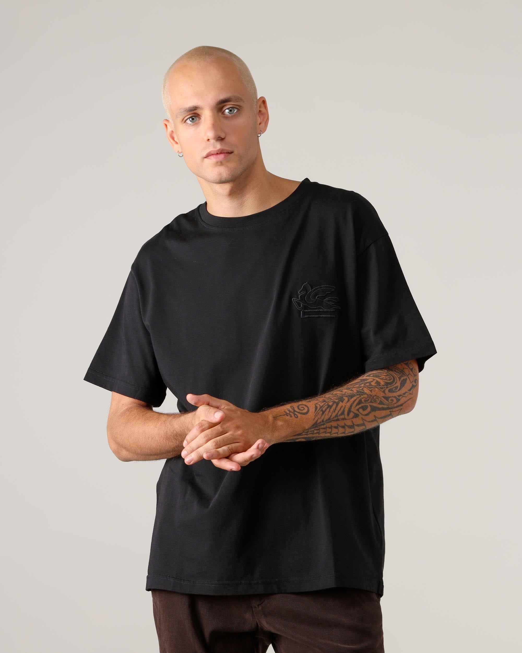 Etro T-Shirt mit Rundhalsausschnitt und Logo