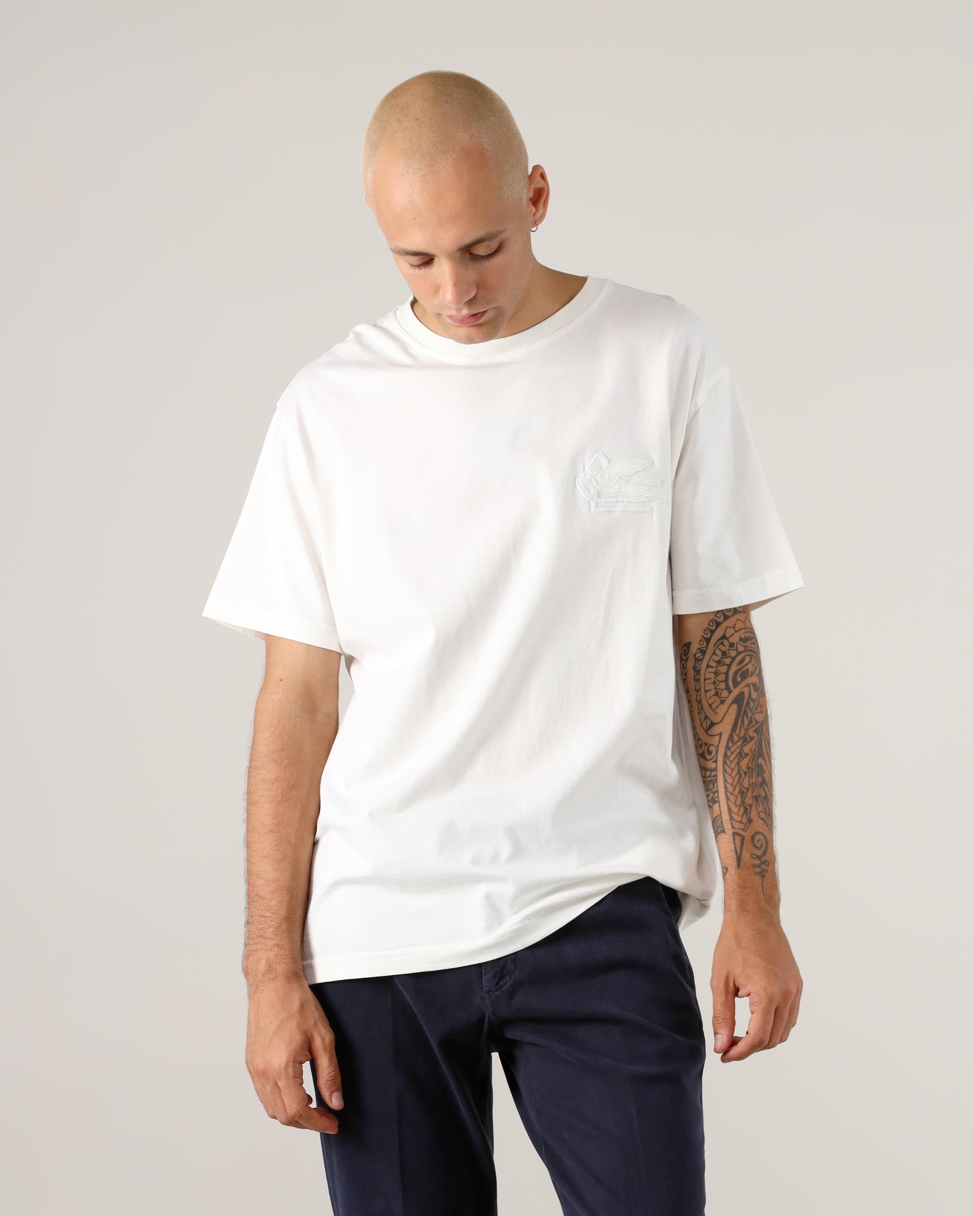 Etro T-Shirt mit Rundhalsausschnitt und Logo