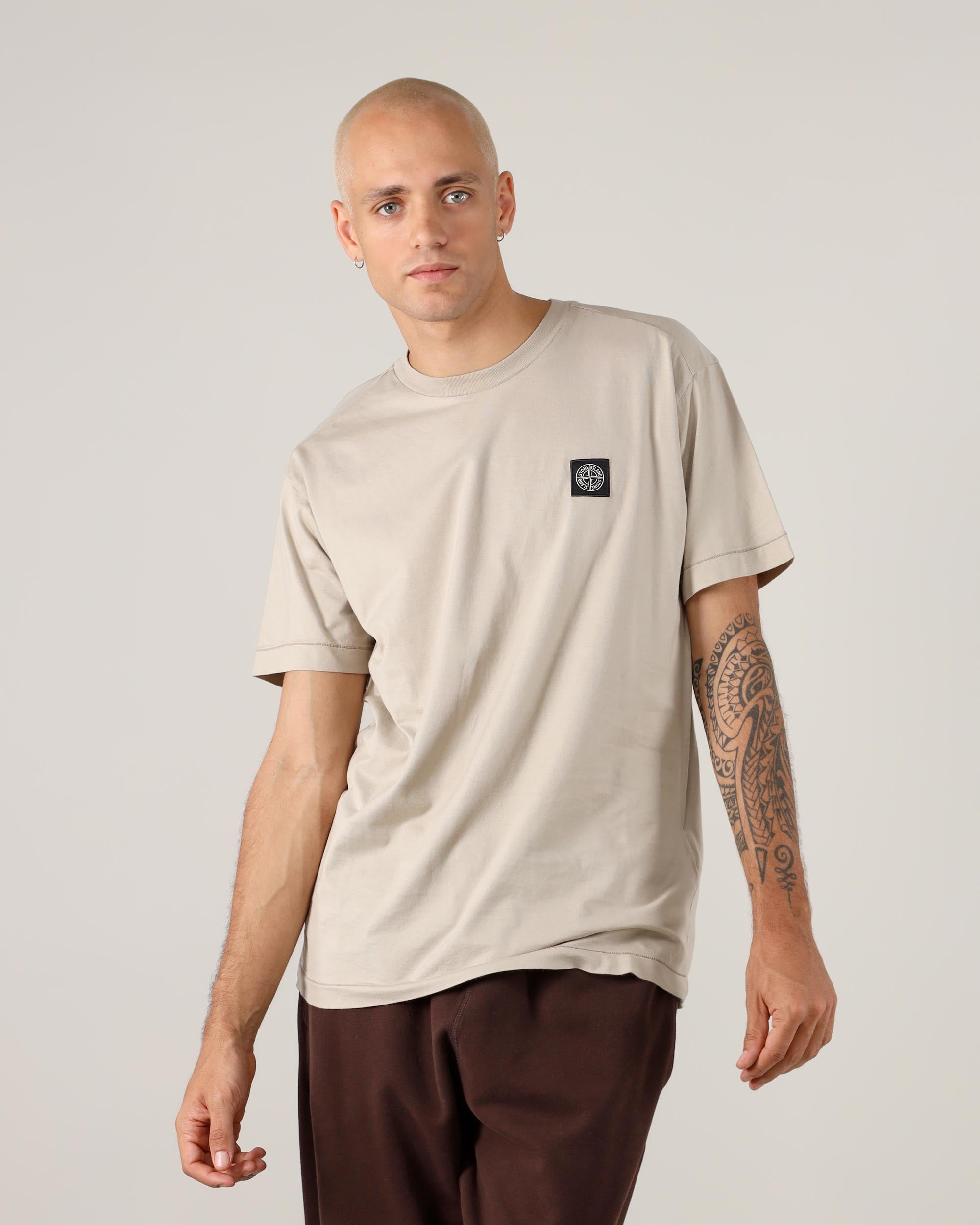 Stone Island – Kurzärmliges T-Shirt mit Logo