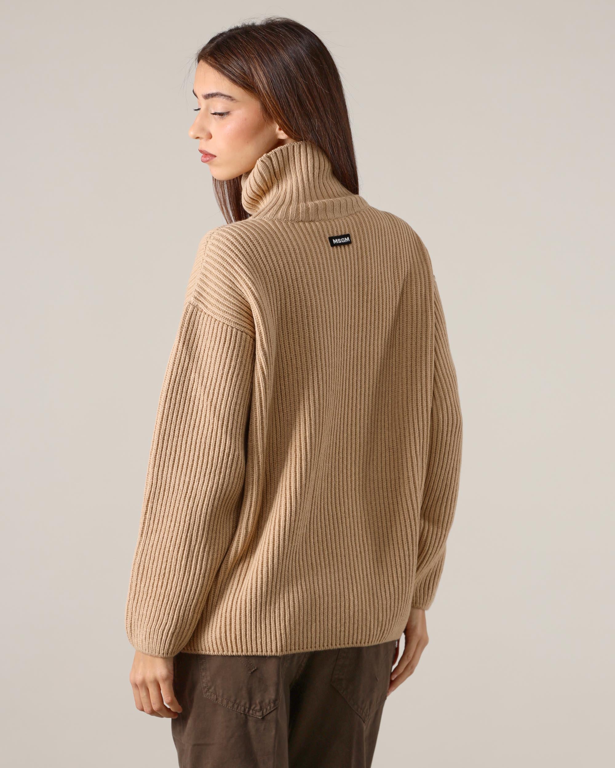 Msgm  Maglia Collo Alto
