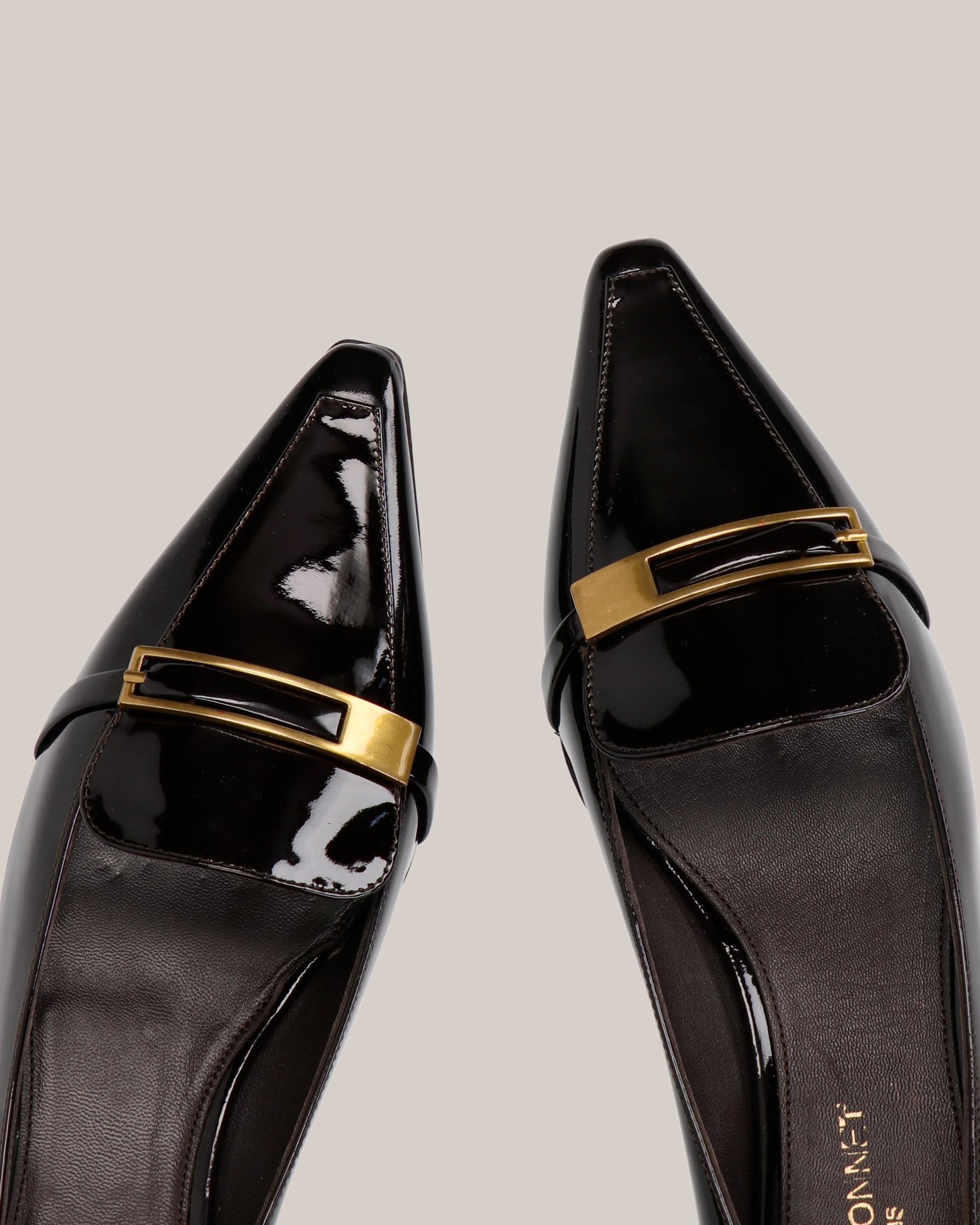 Nicole Bonnet Mocassino con Tacco Vernice