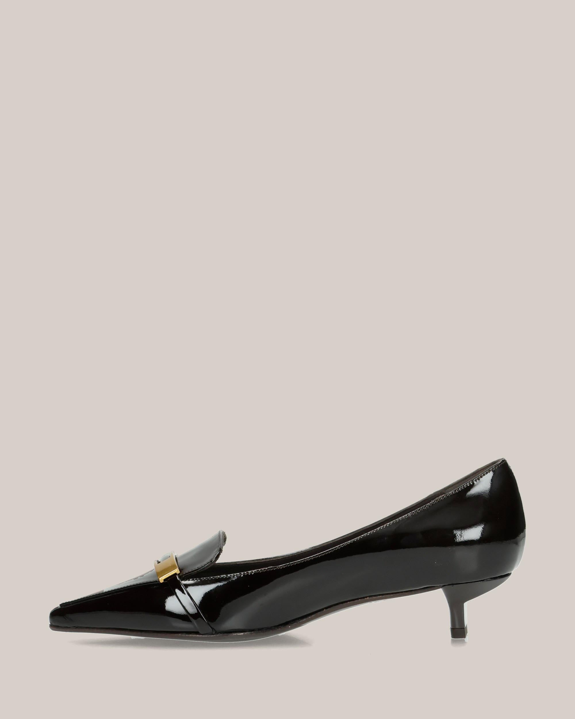 Nicole Bonnet Mocassino con Tacco Vernice