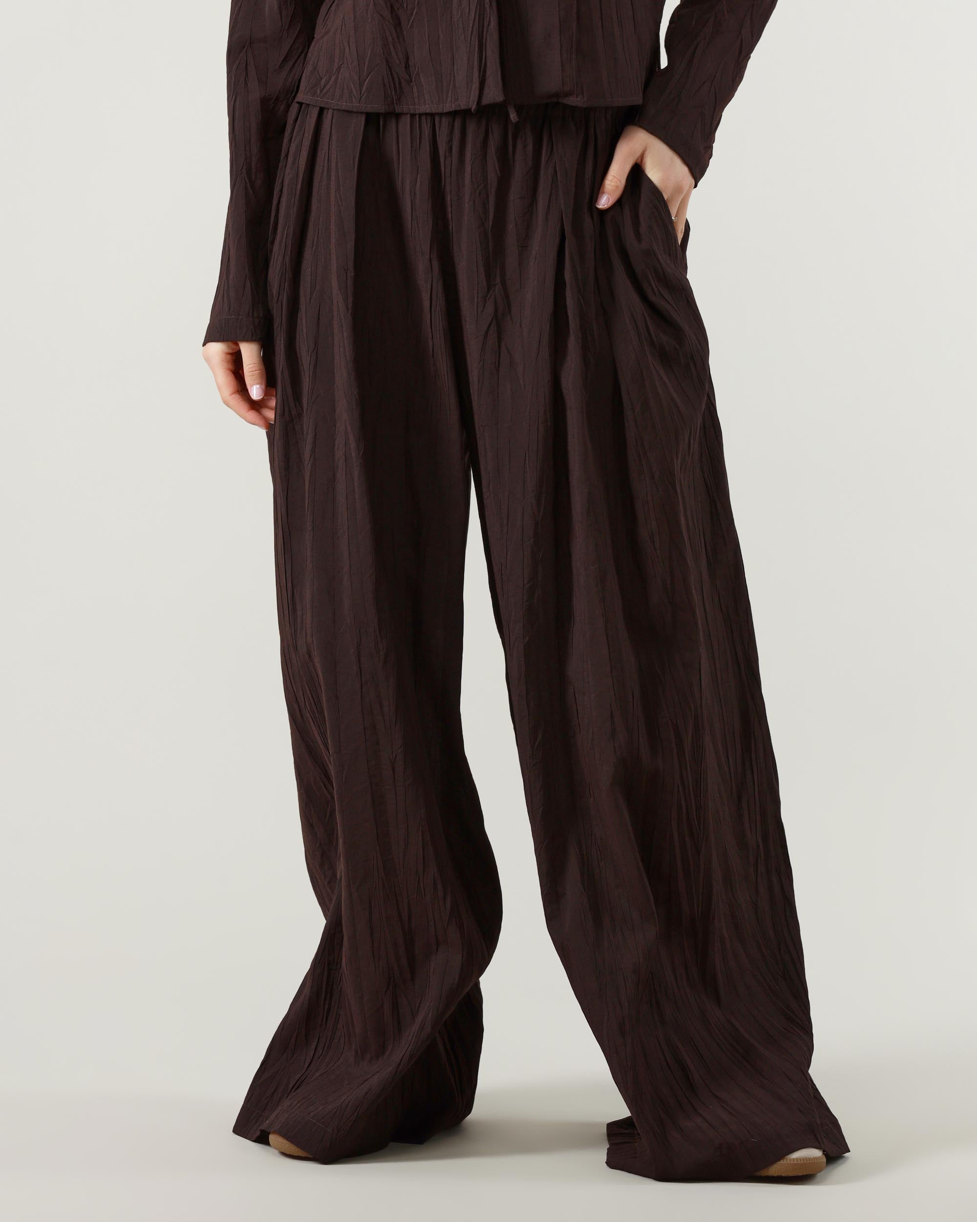 Alysi Pantalone in Viscosa Crinkle Ampio