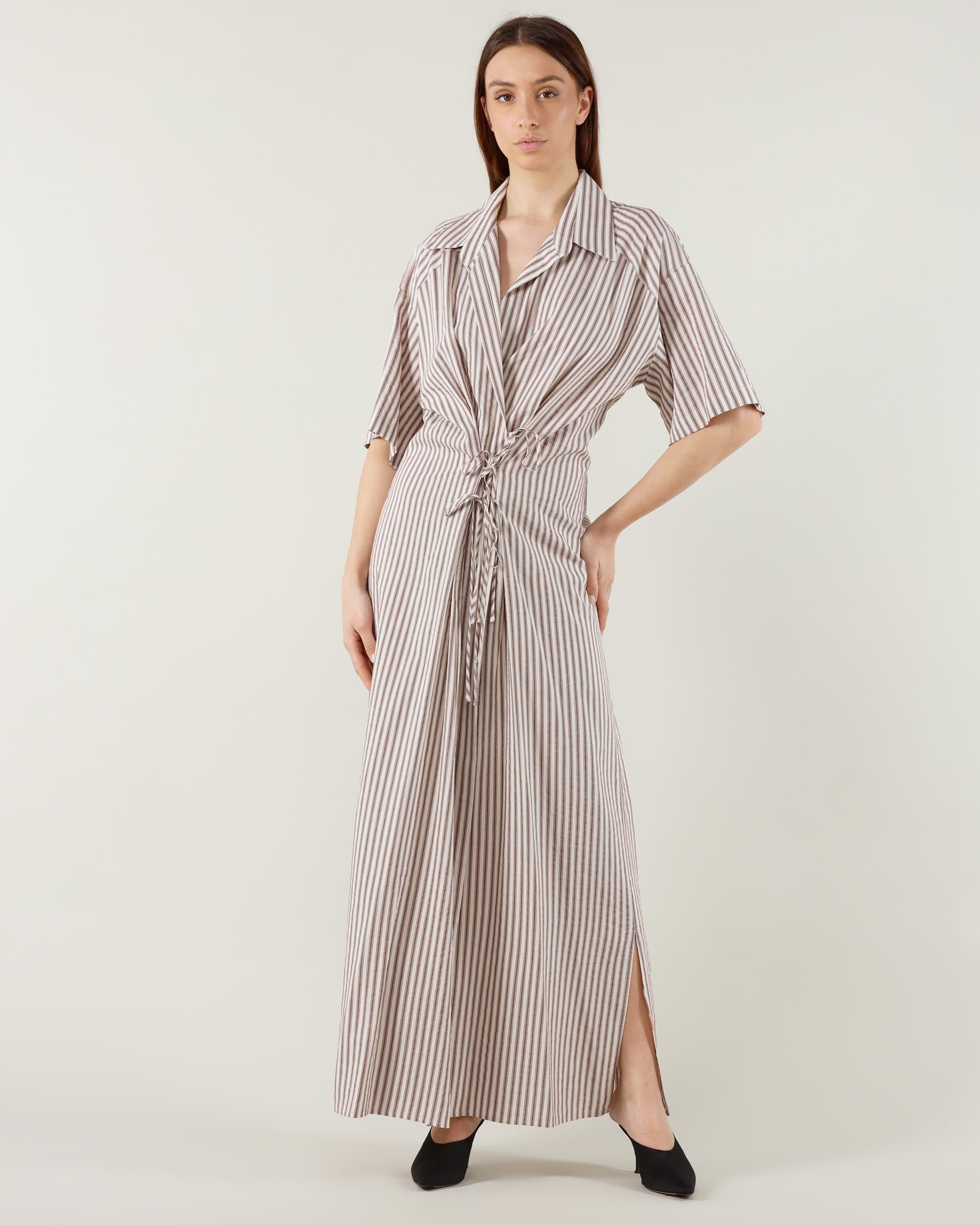 Alysi Abito Tailored Stripes Chemisier