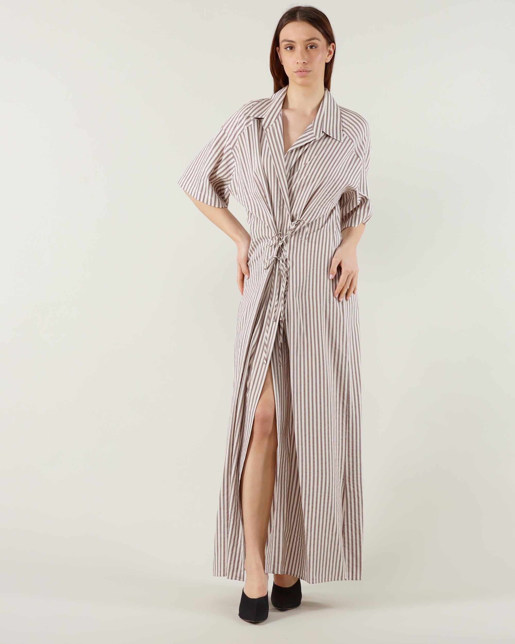 Alysi Abito Tailored Stripes Chemisier
