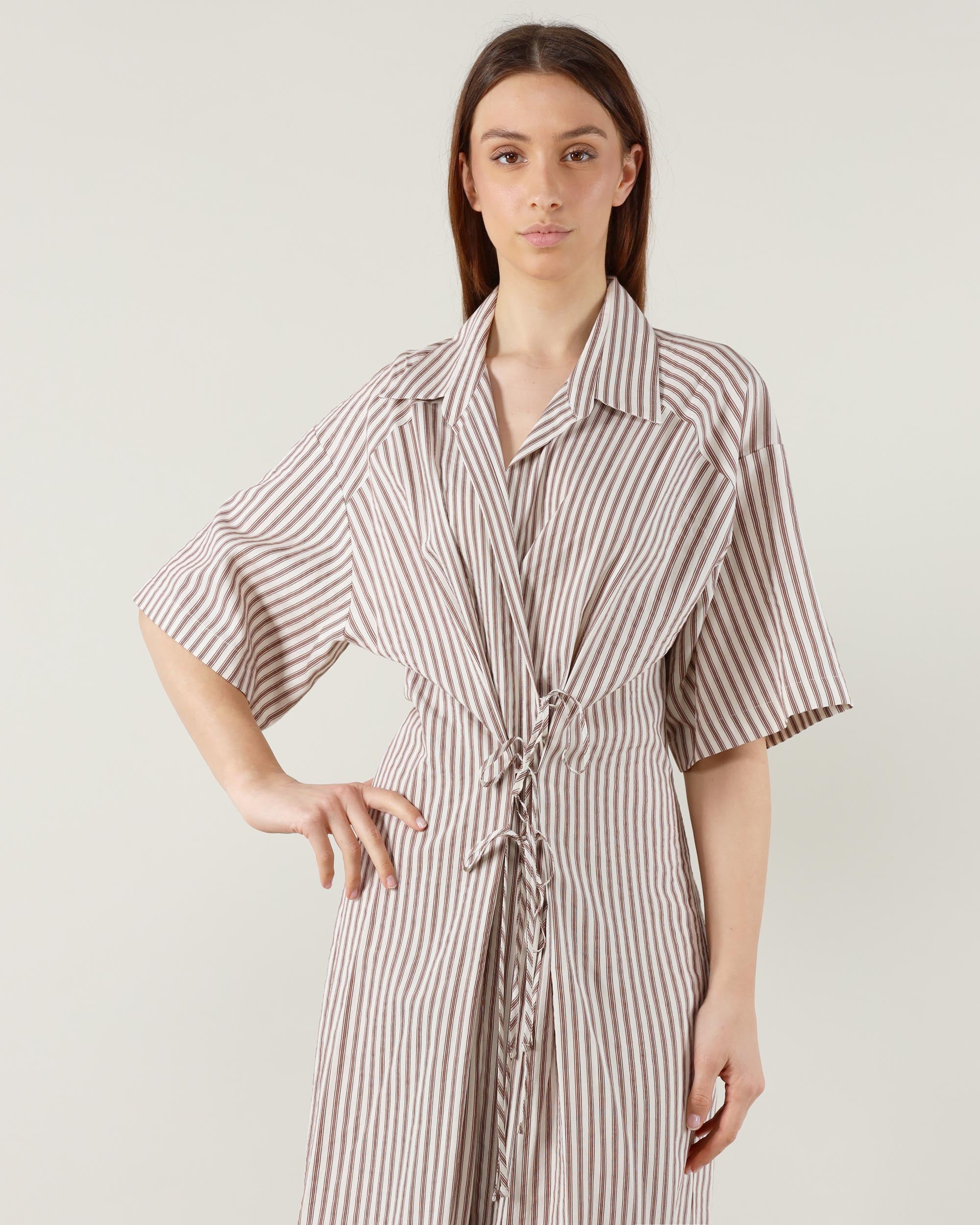 Alysi Abito Tailored Stripes Chemisier