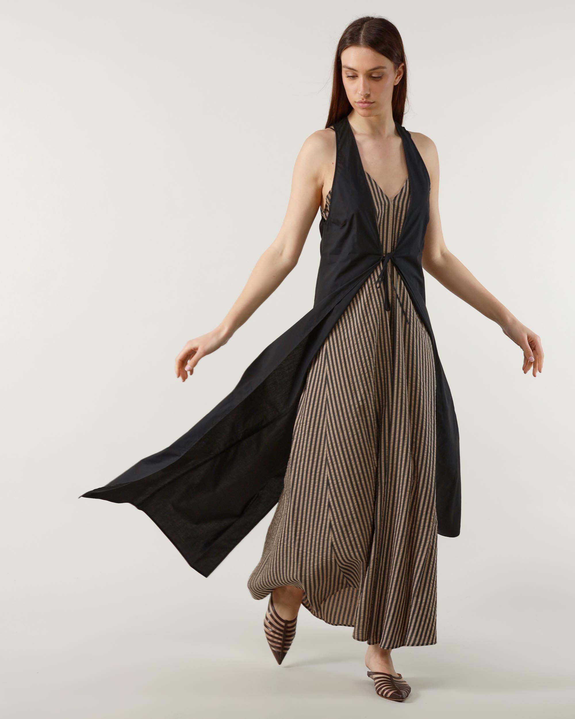 Alysi Abito Tailored Stripes + Gilet
