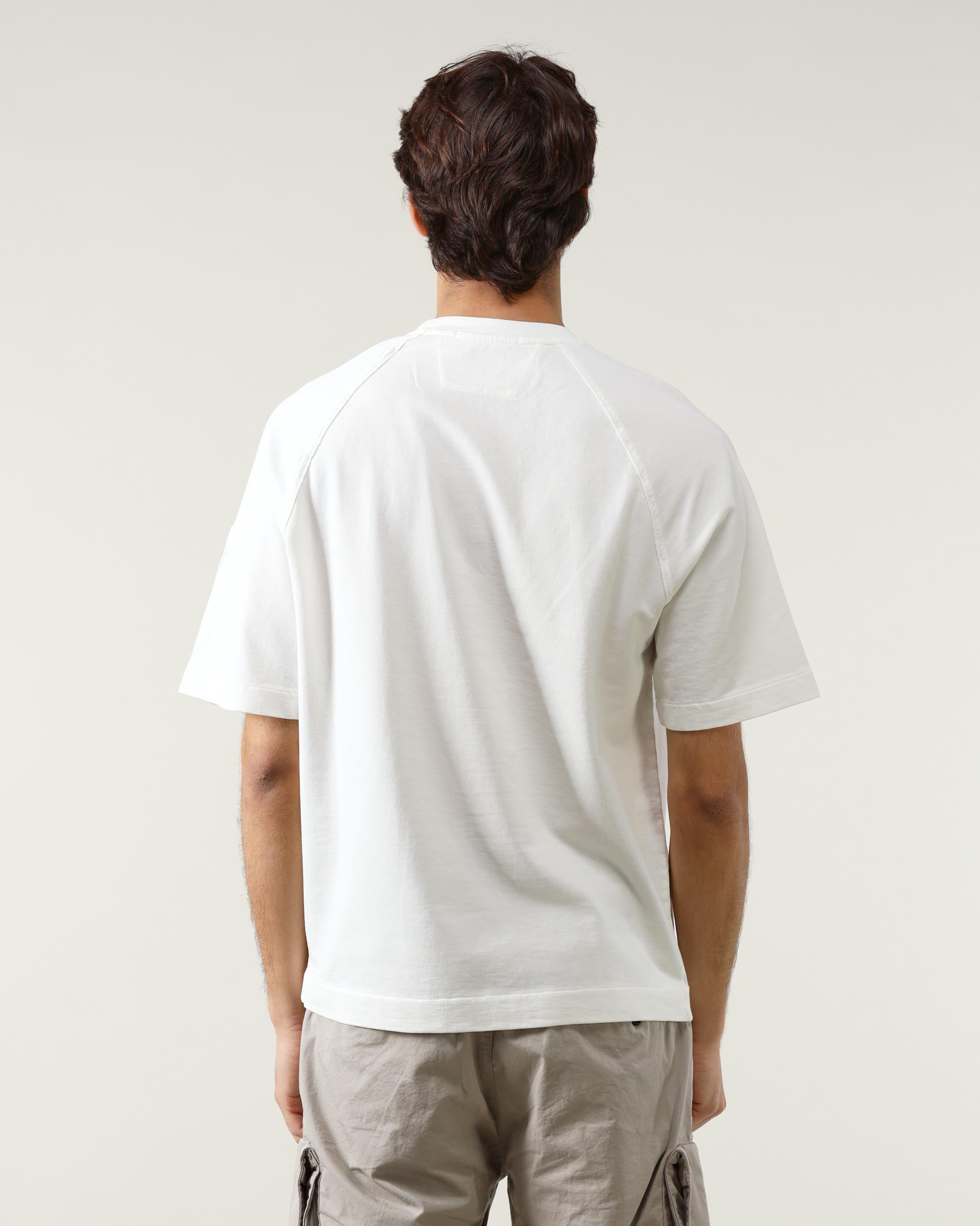 C. P. Company Felpa Girocollo a Maniche Corte in Fleece