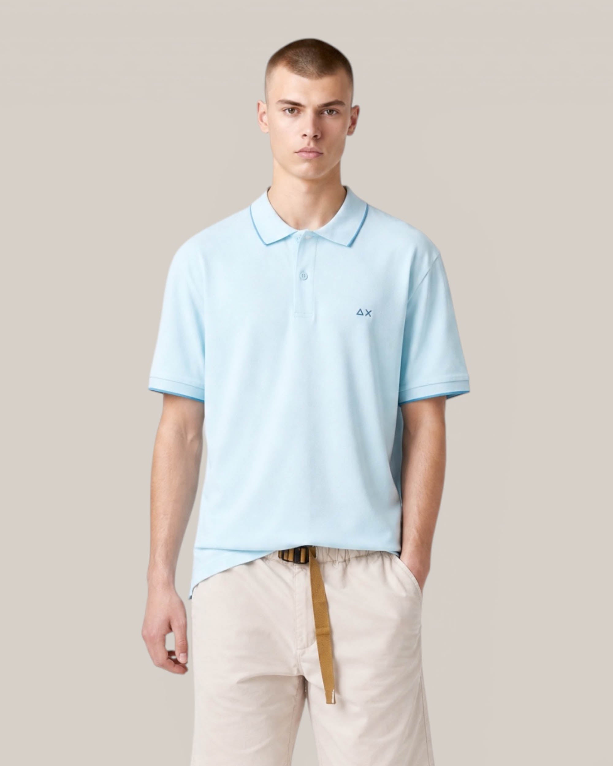 Sun68 Polo con Riga sul Collo