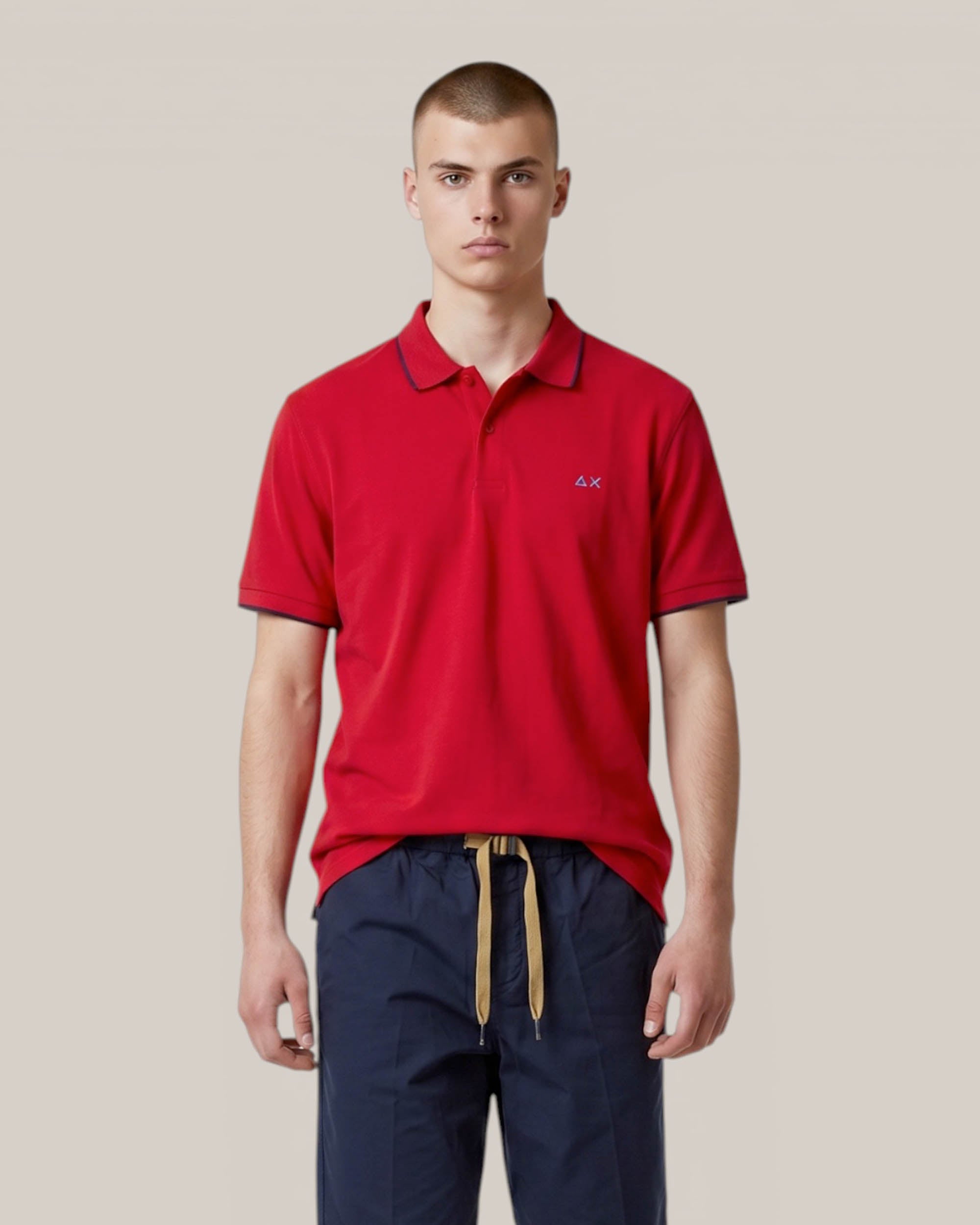 Sun68 Polo con Riga sul Collo