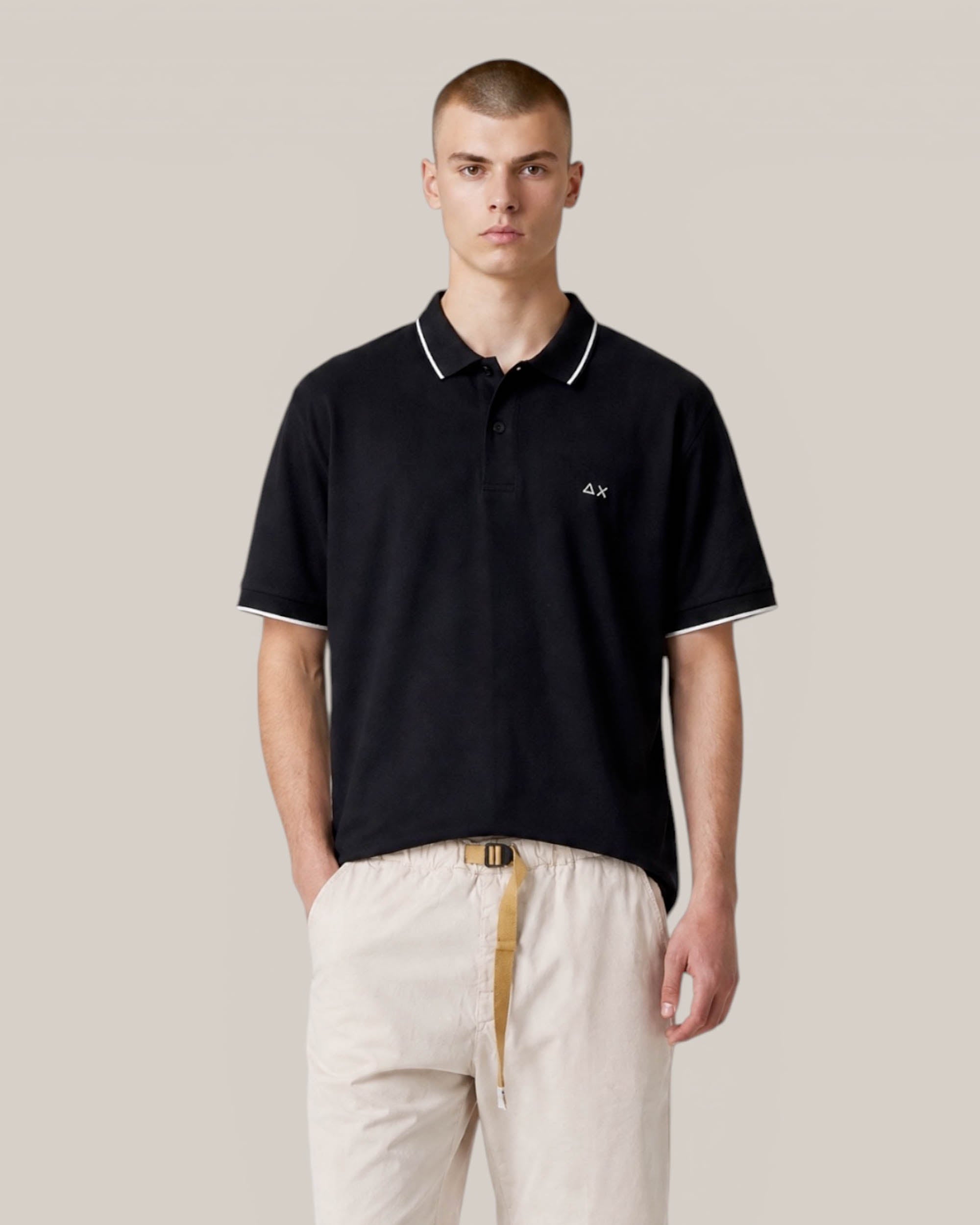 Sun68 Polo con Riga sul Collo