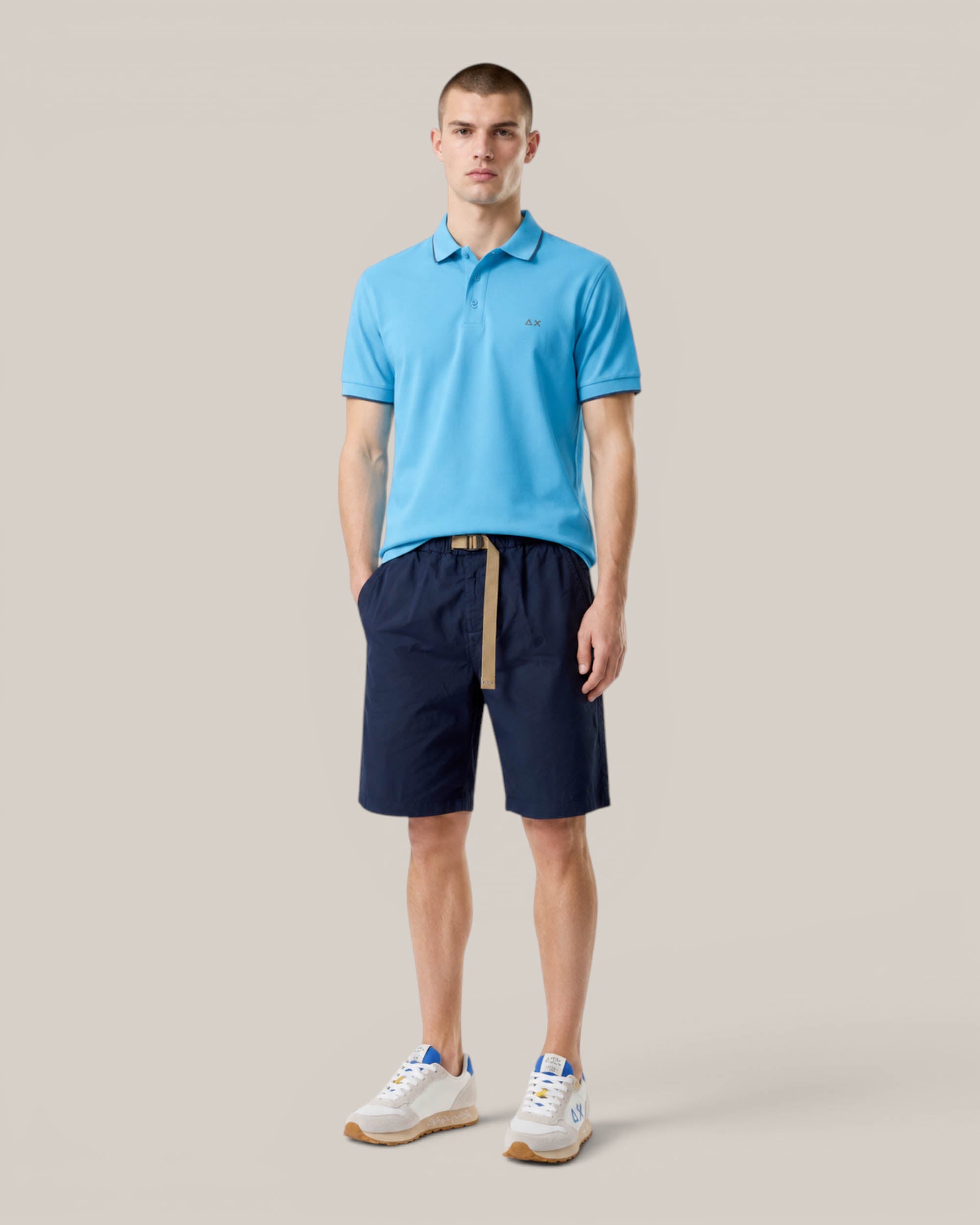 Sun68 Polo con Riga sul Collo