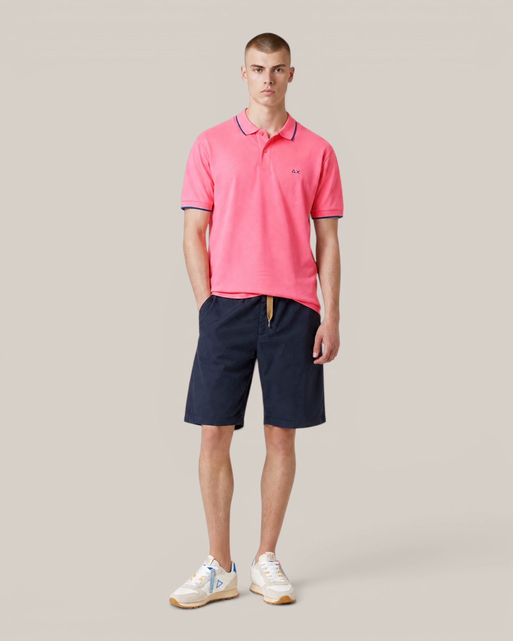 Sun68 Polo con Riga sul Collo