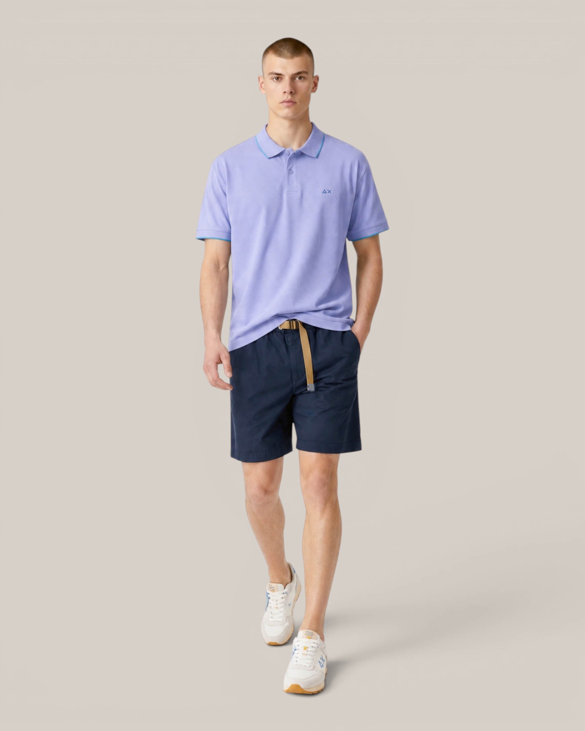 Sun68 Polo con Riga sul Collo