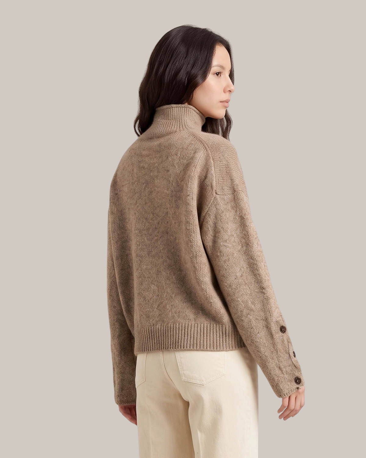 Alysi Pull Doux en Alpaga à Col Roulé