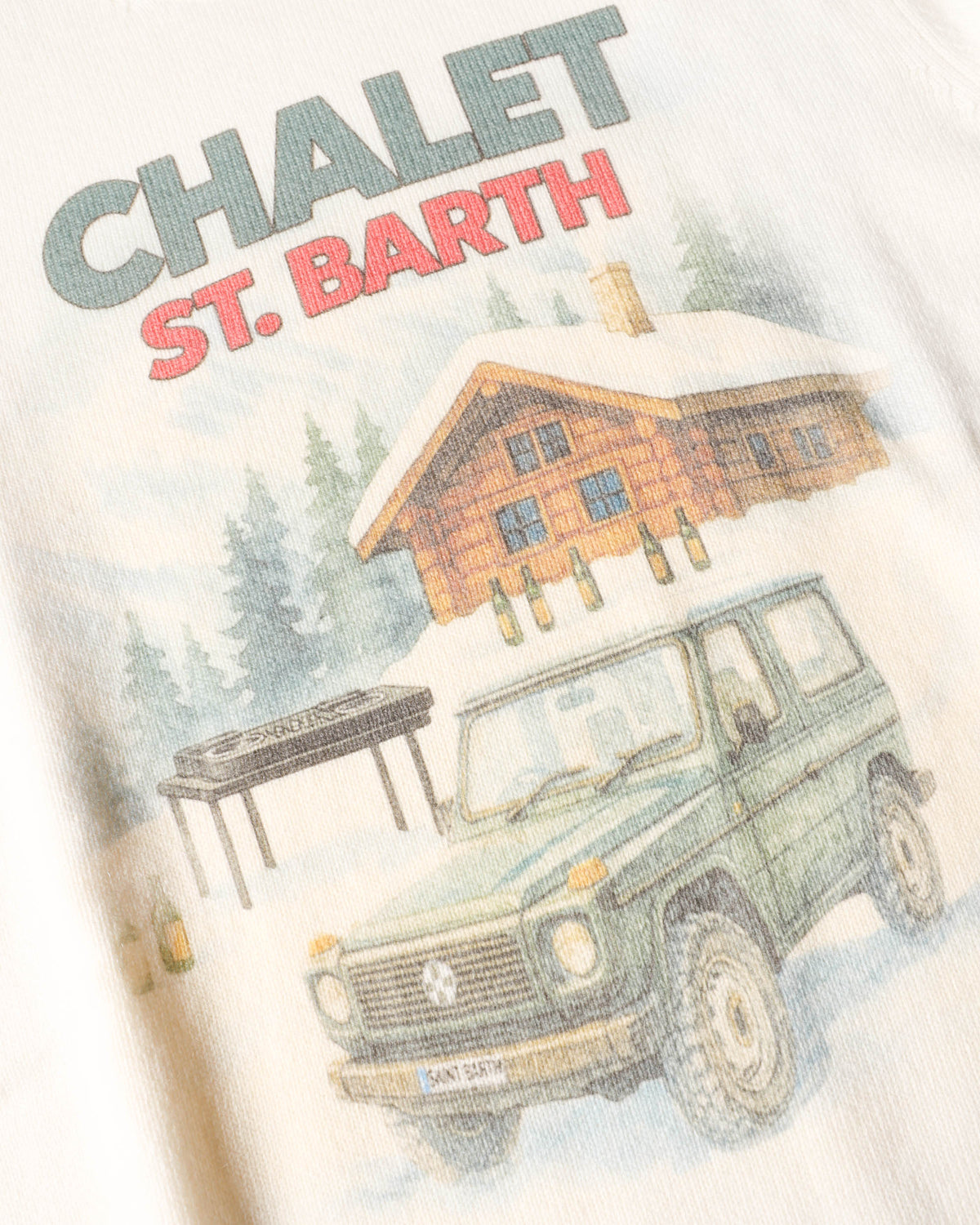 Mc2 Saint Barth Crew Neck Sweater Chalet Print