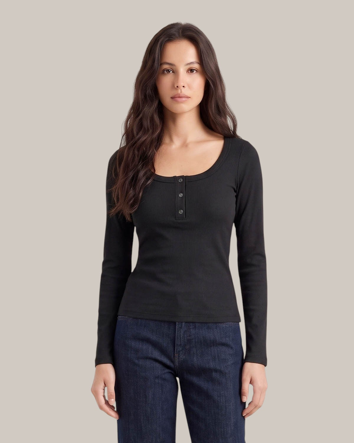 25.10 T-Shirt Serafino Manches Longues