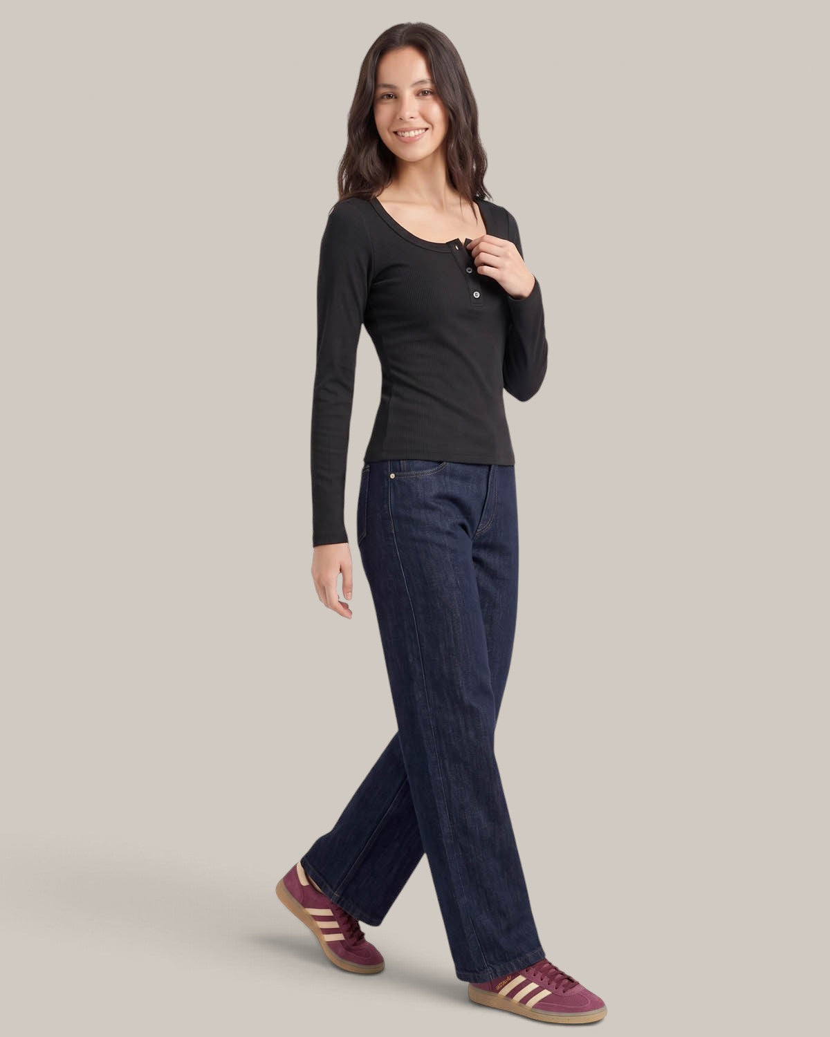 25.10 T-Shirt Serafino Manches Longues