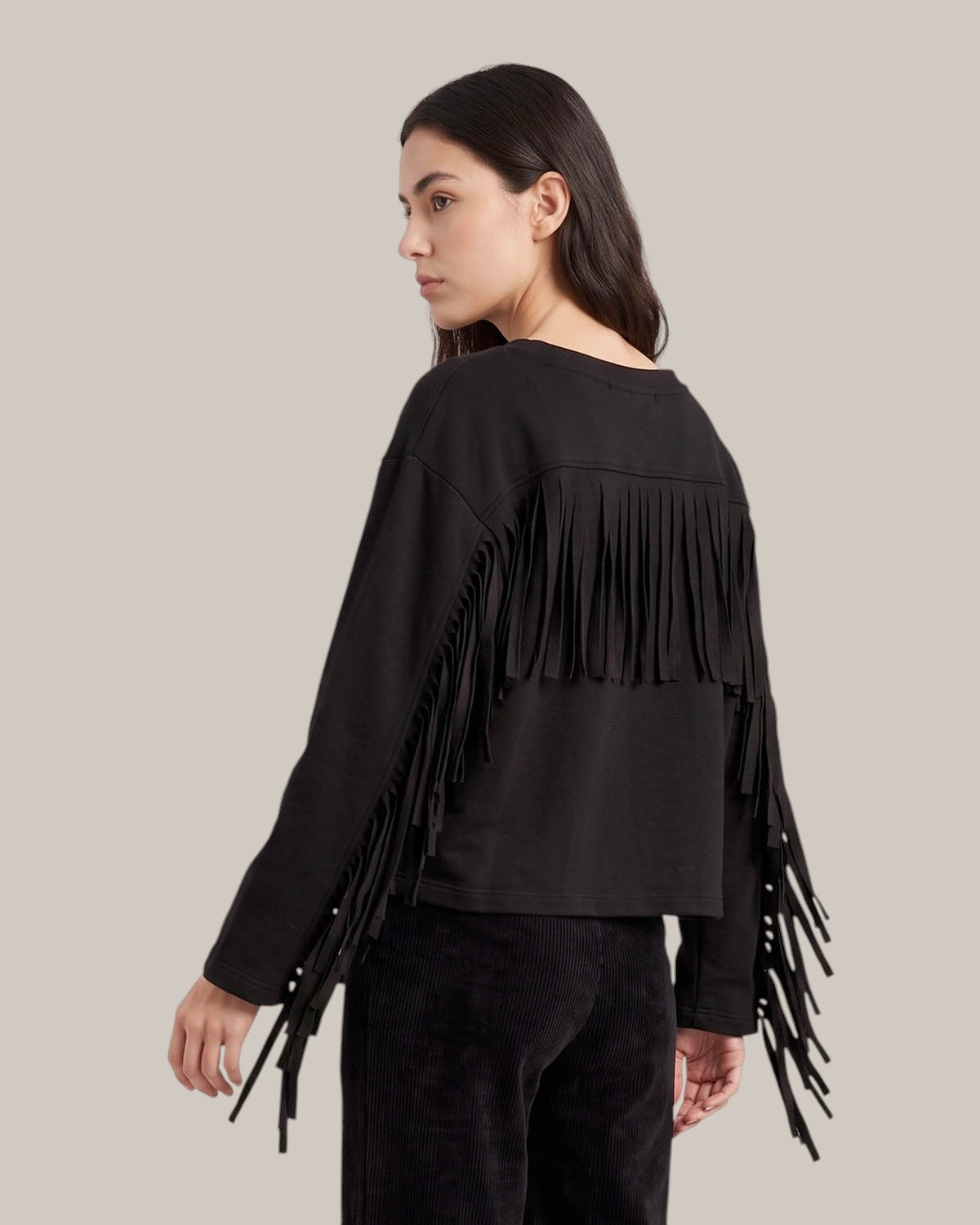 25.10 Sweat-shirt Scuba à franges