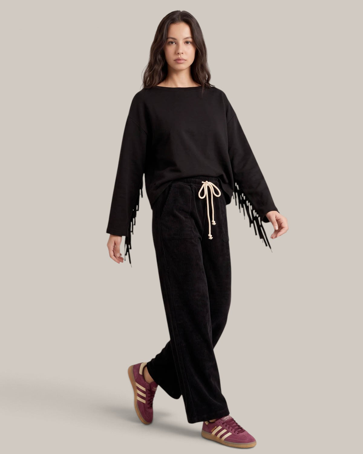 25.10 Sweat-shirt Scuba à franges