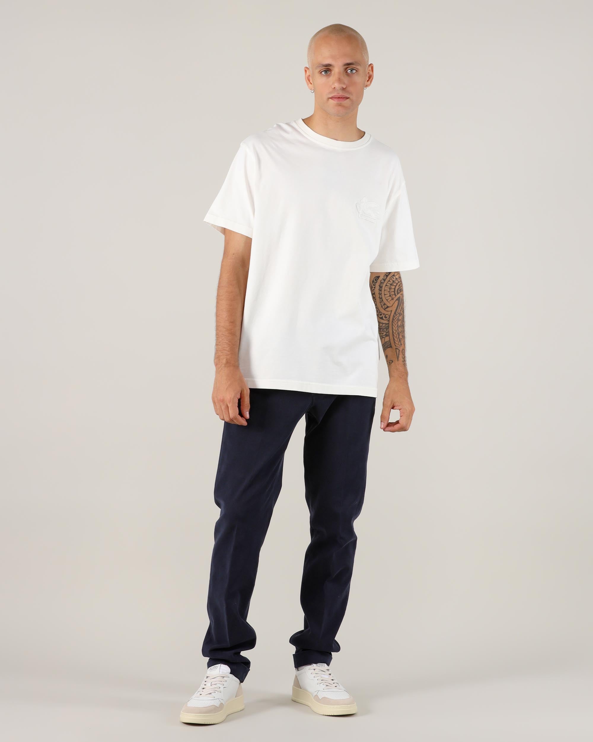 Etro T-Shirt Girocollo con Logo