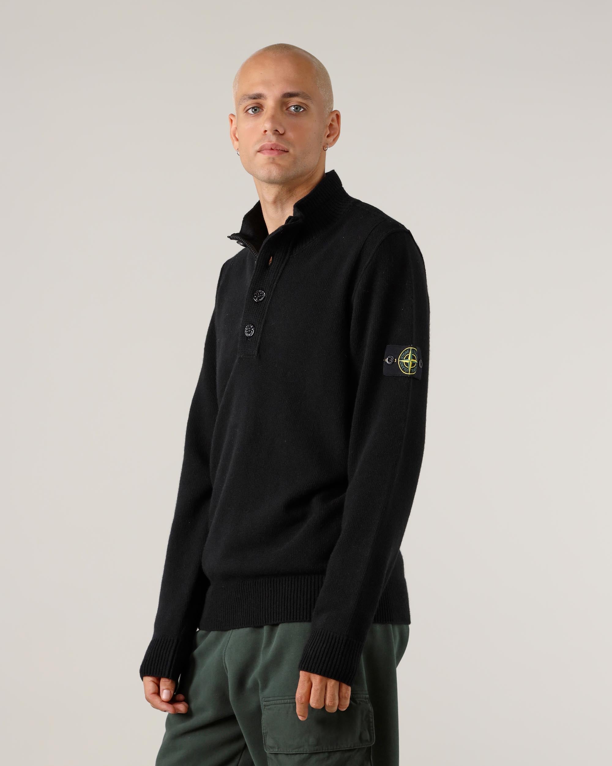 Stone Island Maglia con Zip e Bottoni