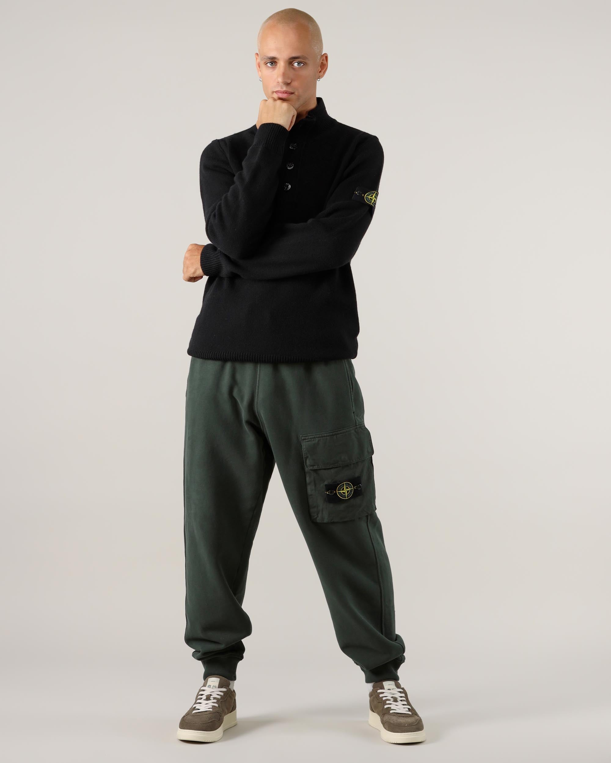 Stone Island Maglia con Zip e Bottoni