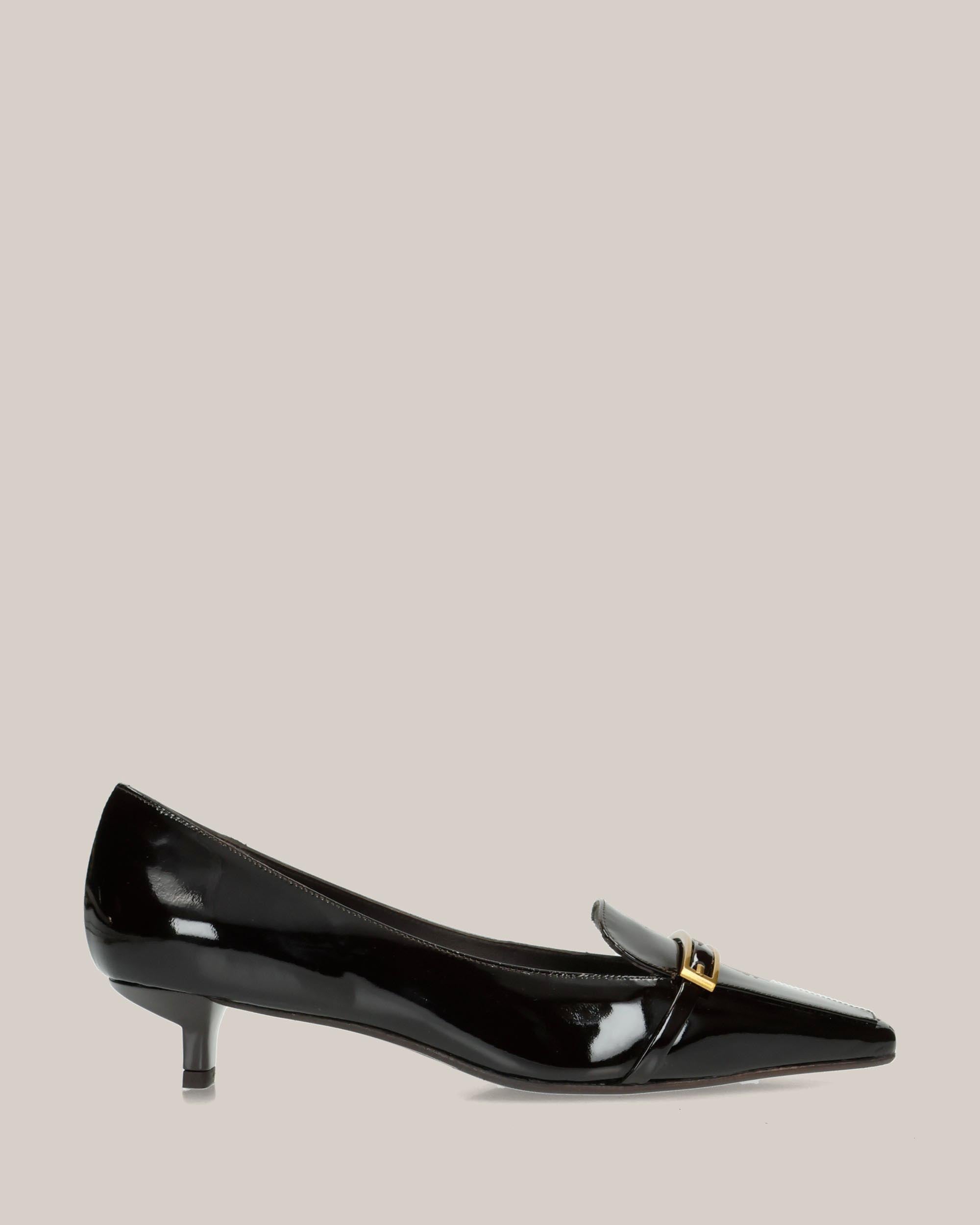Nicole Bonnet Mocassino con Tacco Vernice