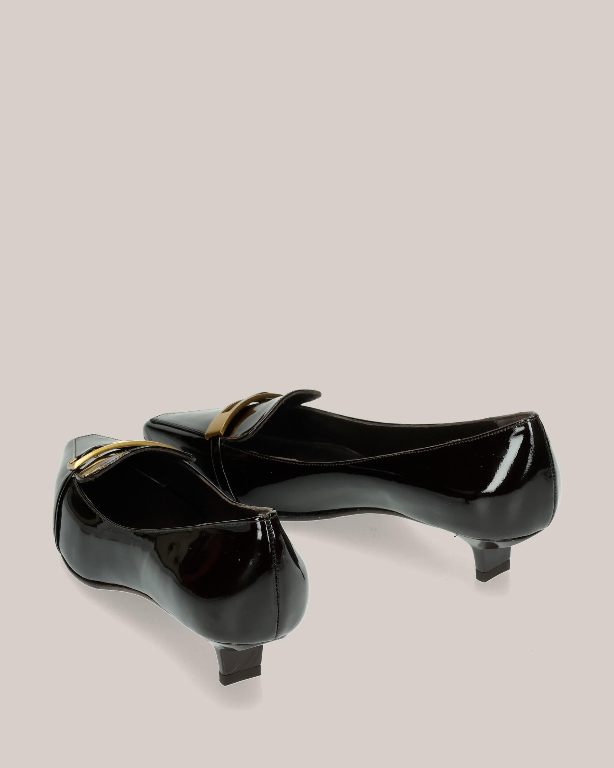 Nicole Bonnet Mocassino con Tacco Vernice