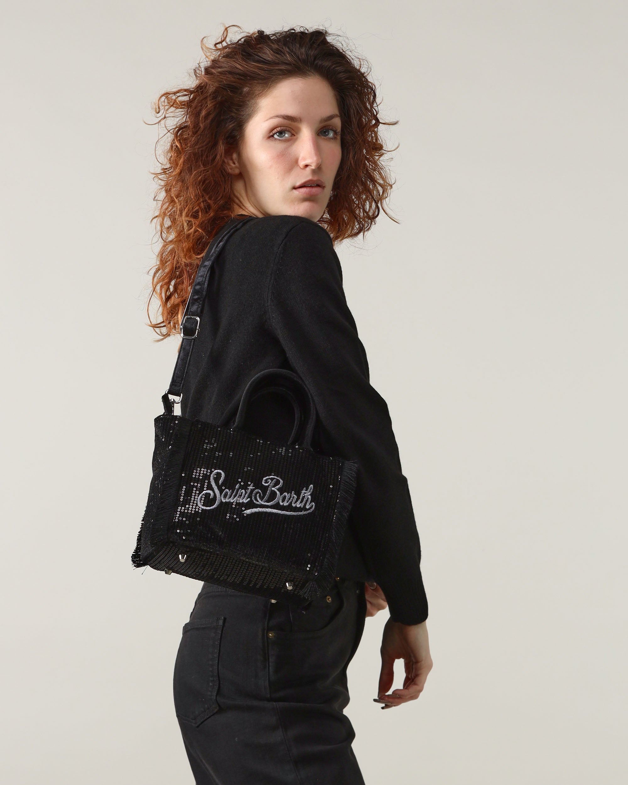 Mc2 Saint Barth Small Bag Velvet Paillettes