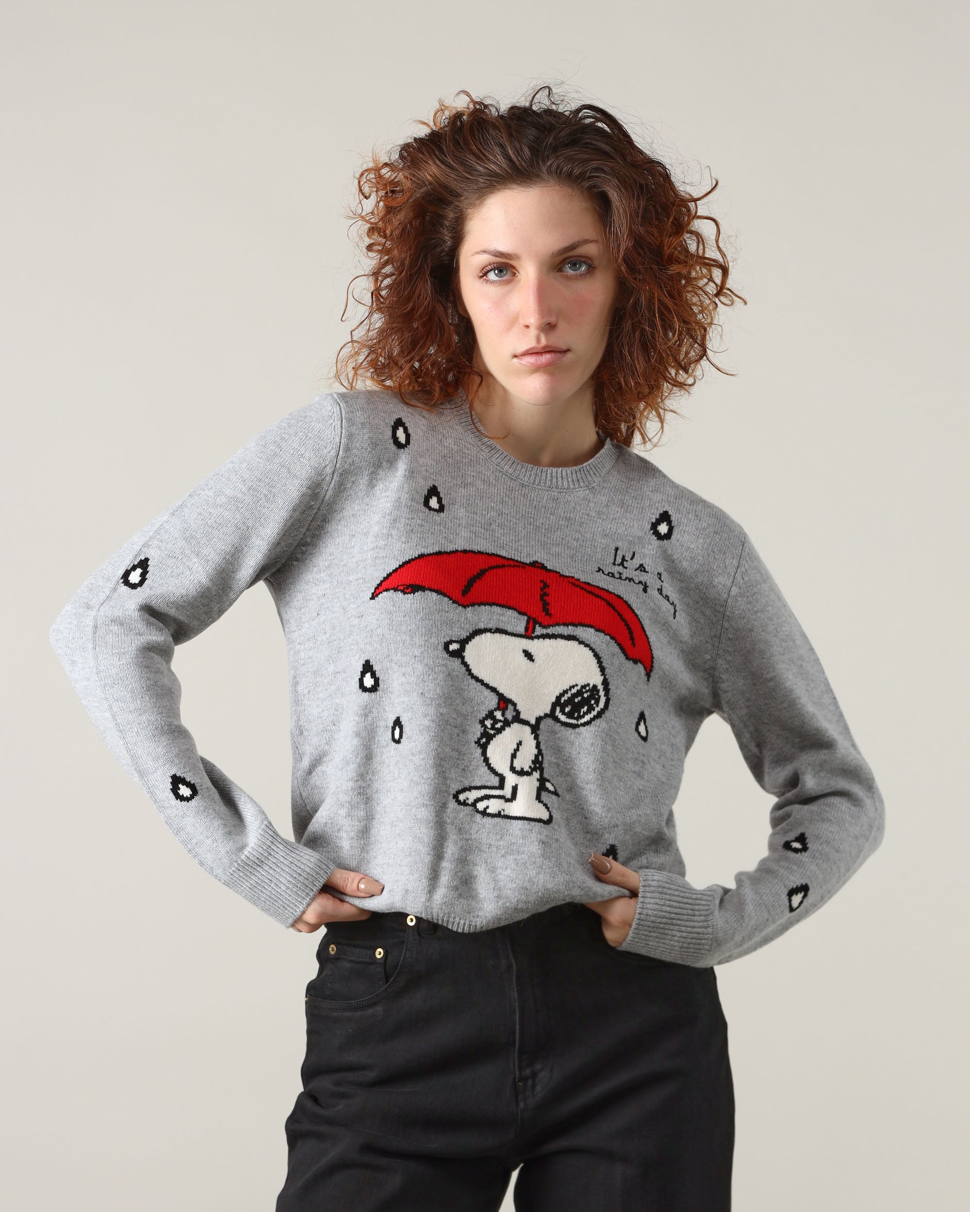 Mc2 Saint Barth Crewneck Sweater Snoopy Rain