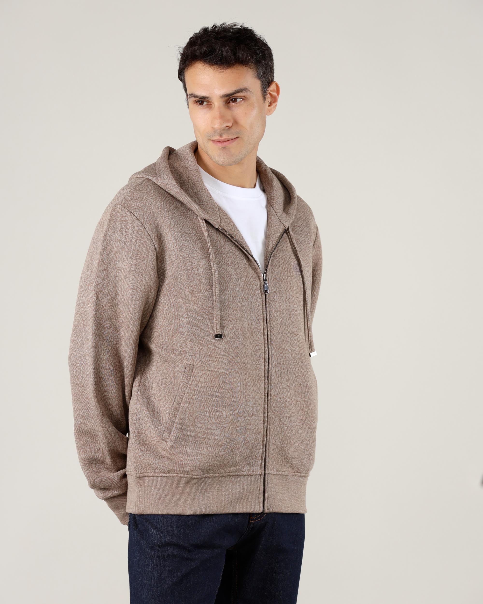 Etro Felpa con Zip e Cappuccio