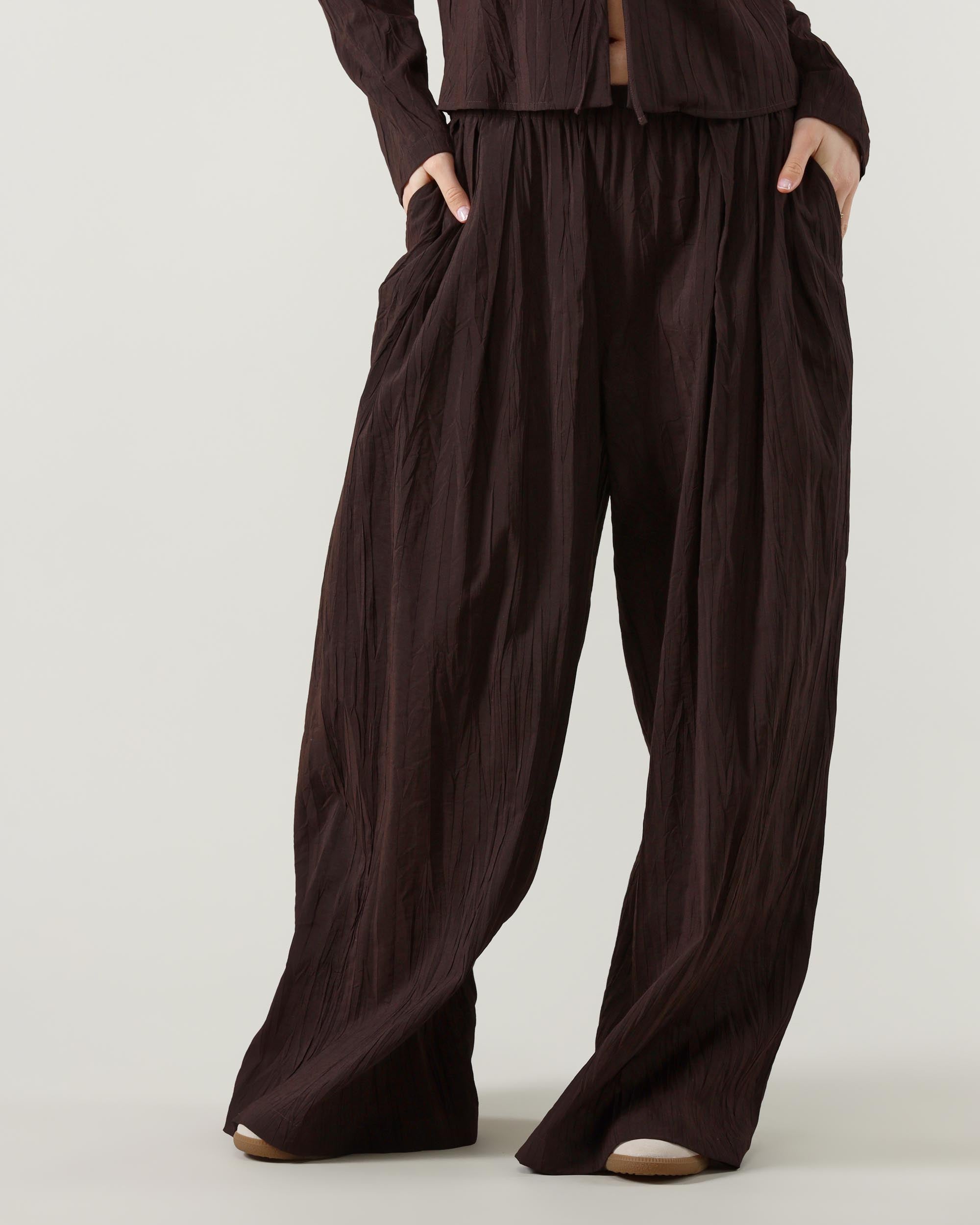 Alysi Pantalone in Viscosa Crinkle Ampio