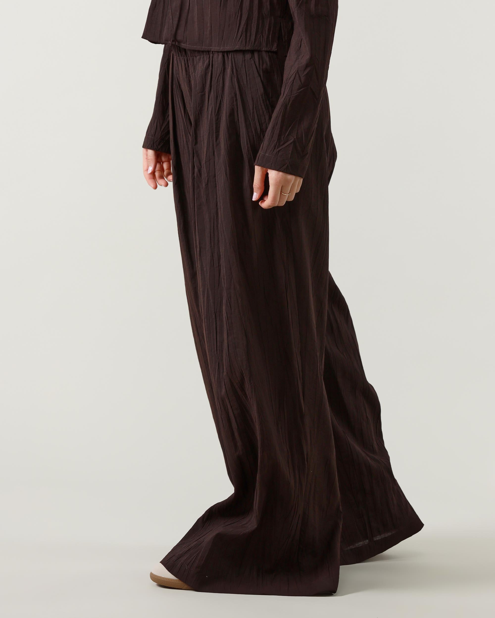 Alysi Pantalone in Viscosa Crinkle Ampio