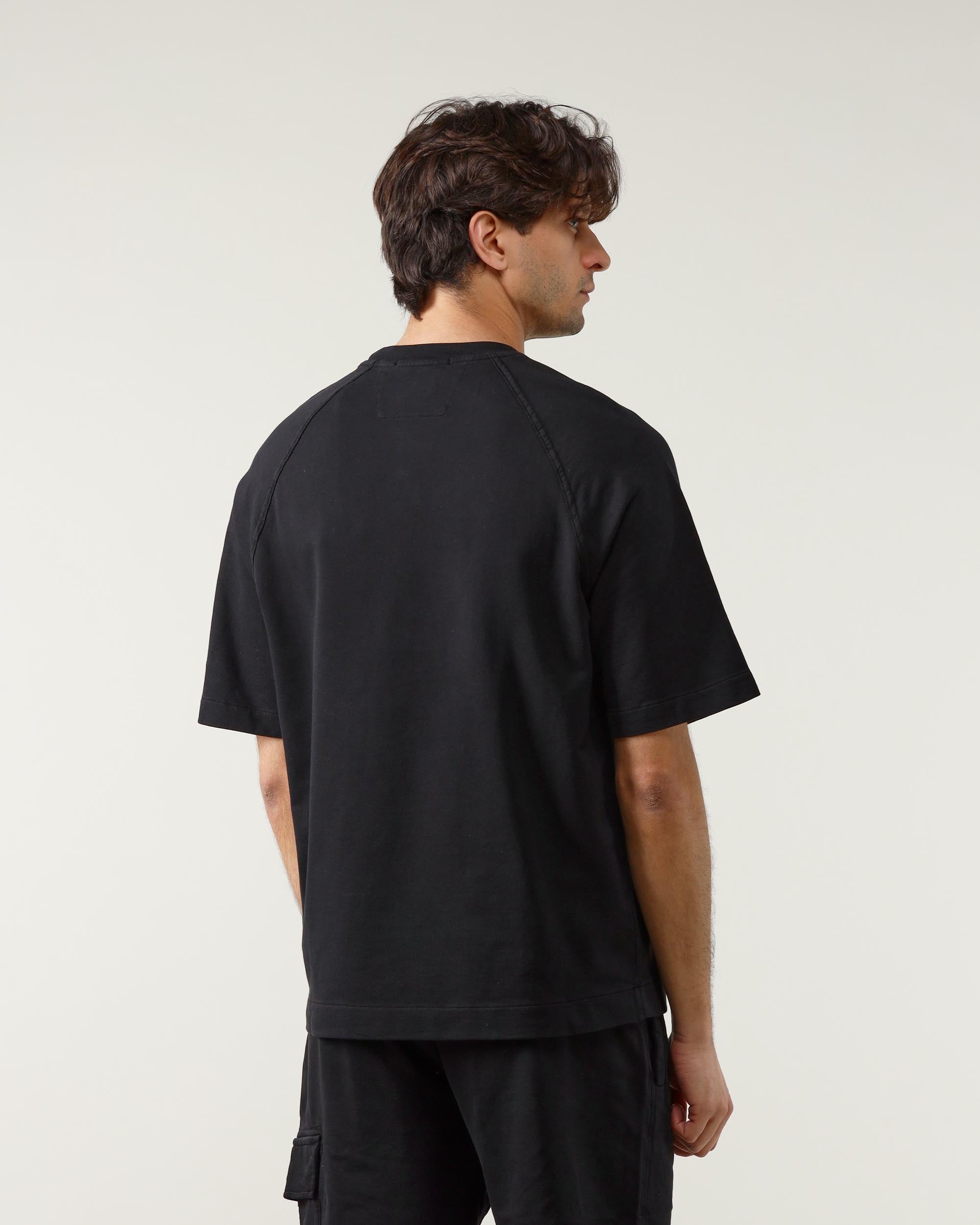 C. P. Company Felpa Girocollo a Maniche Corte in Fleece