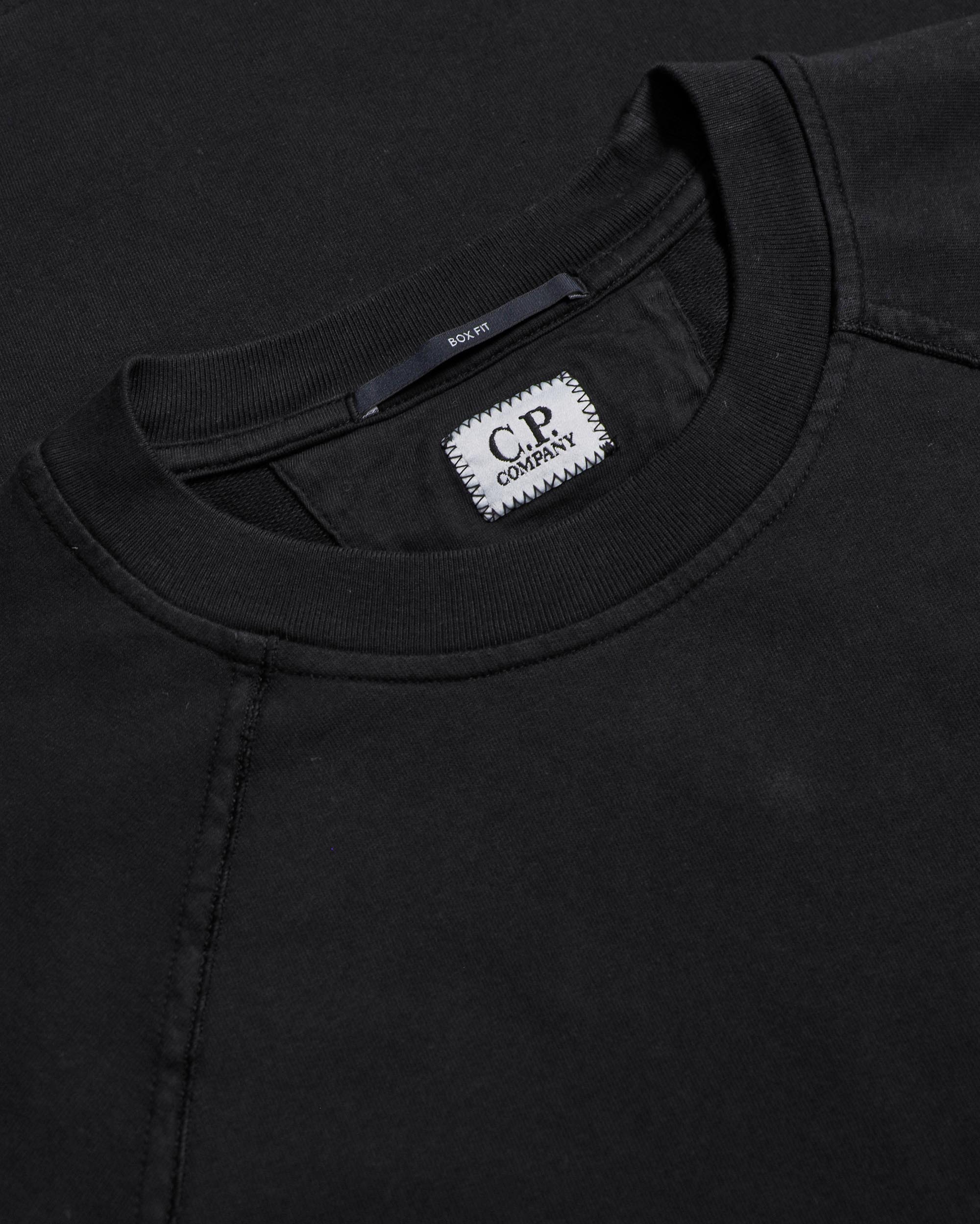 C. P. Company Felpa Girocollo a Maniche Corte in Fleece