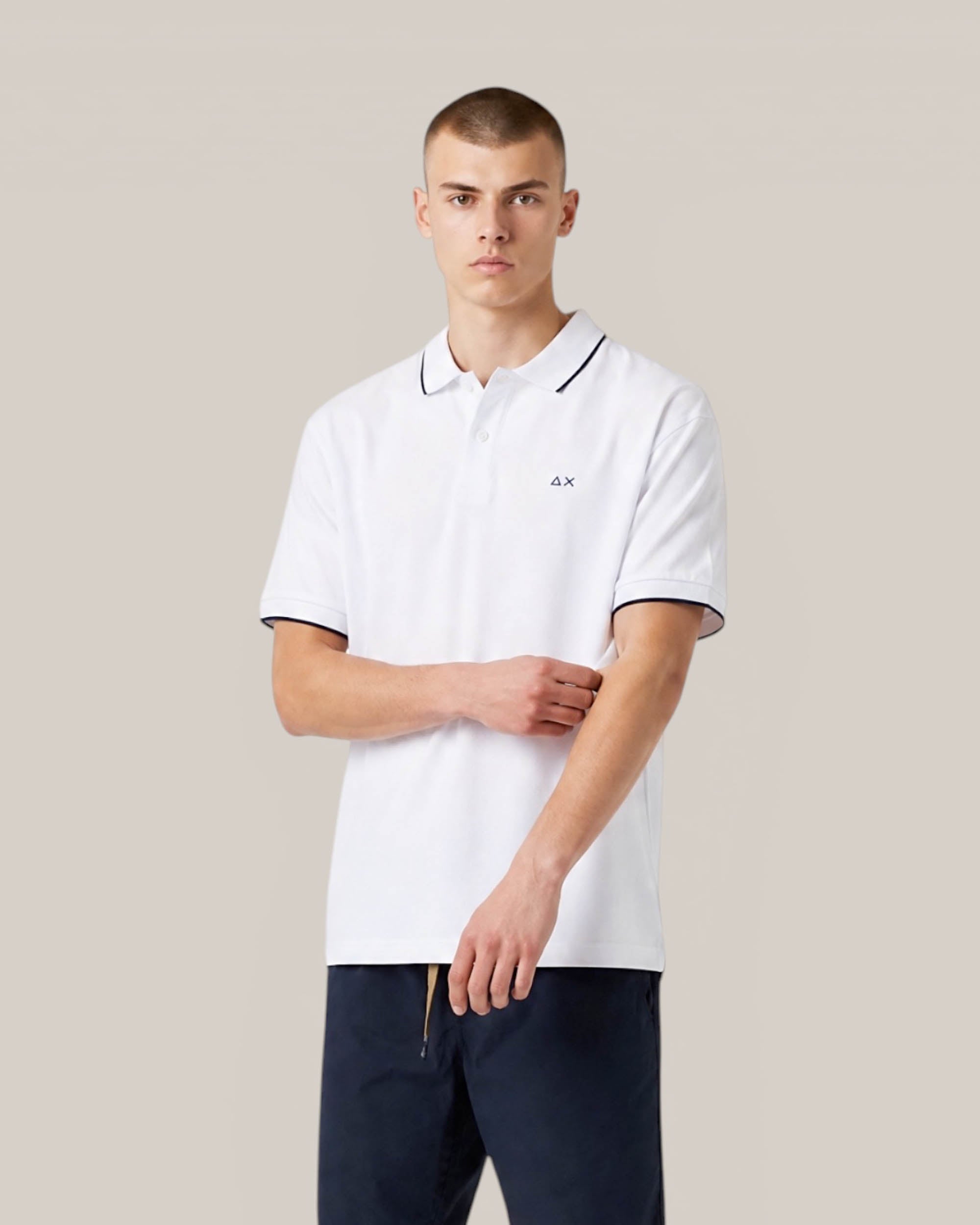 Sun68 Polo con Riga sul Collo