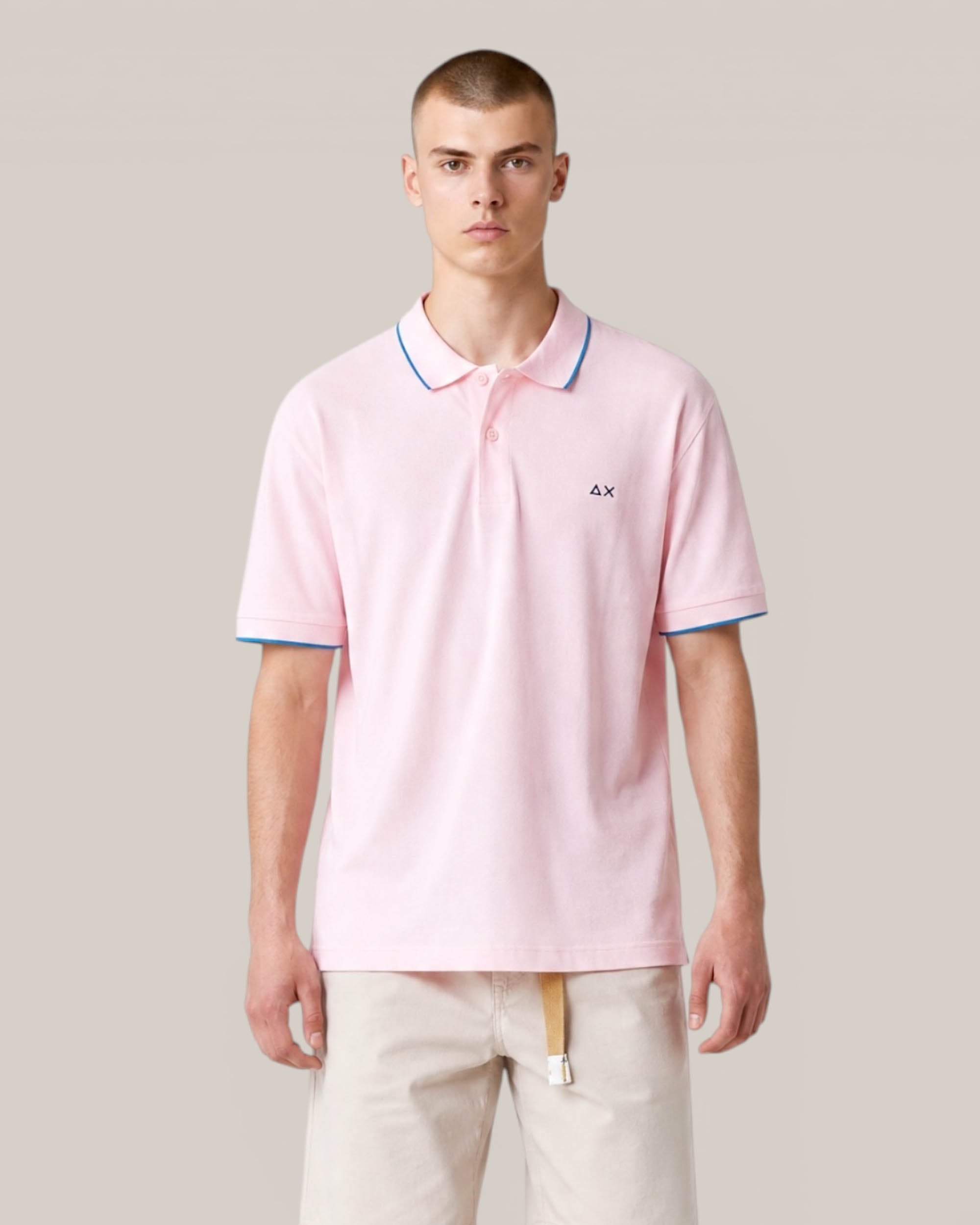 Sun68 Polo con Riga sul Collo