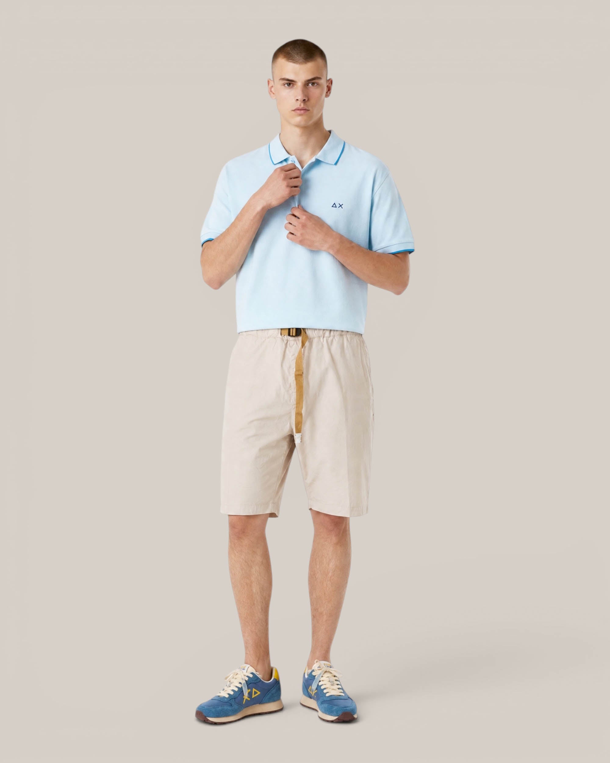 Sun68 Polo con Riga sul Collo