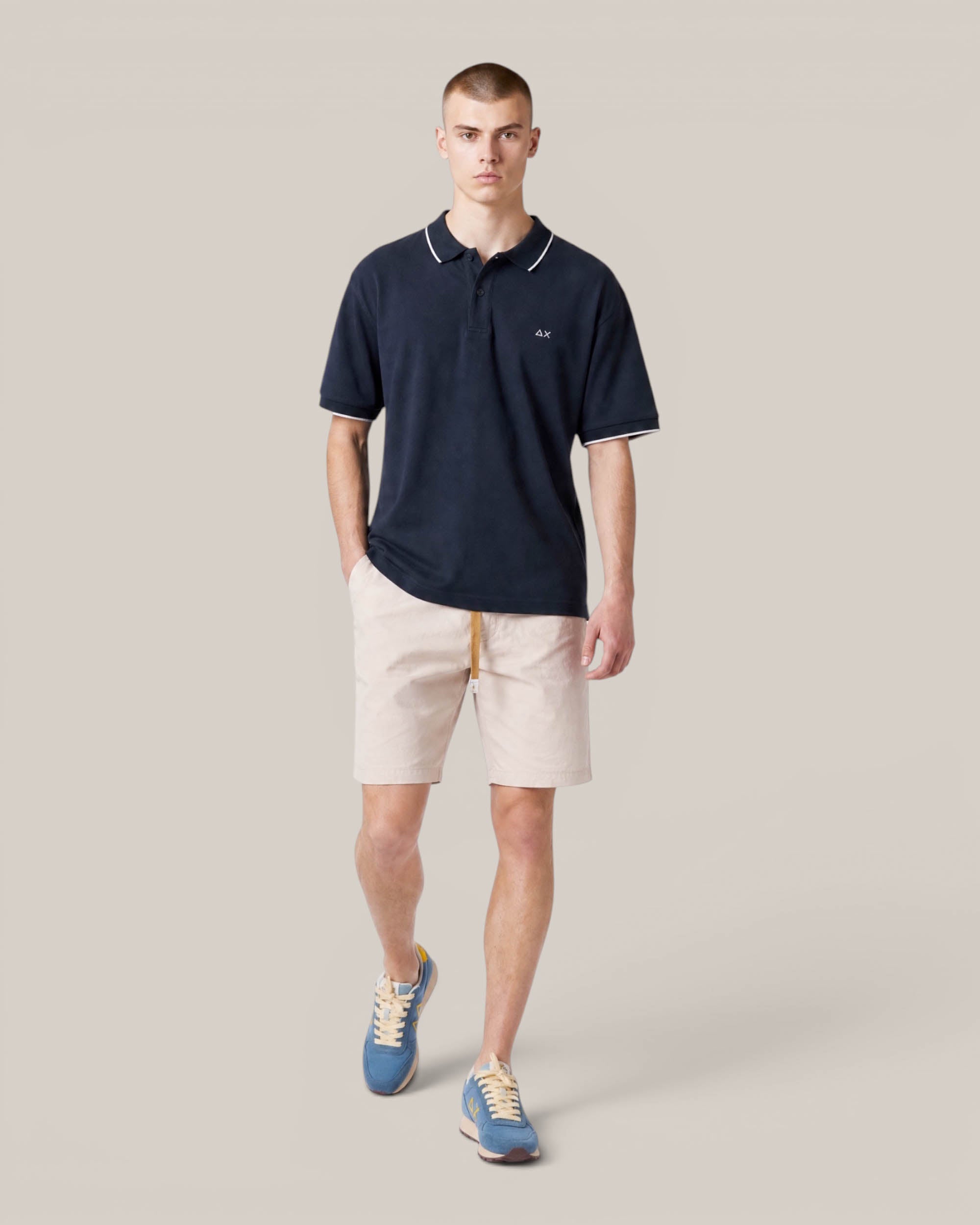 Sun68 Polo con Riga sul Collo