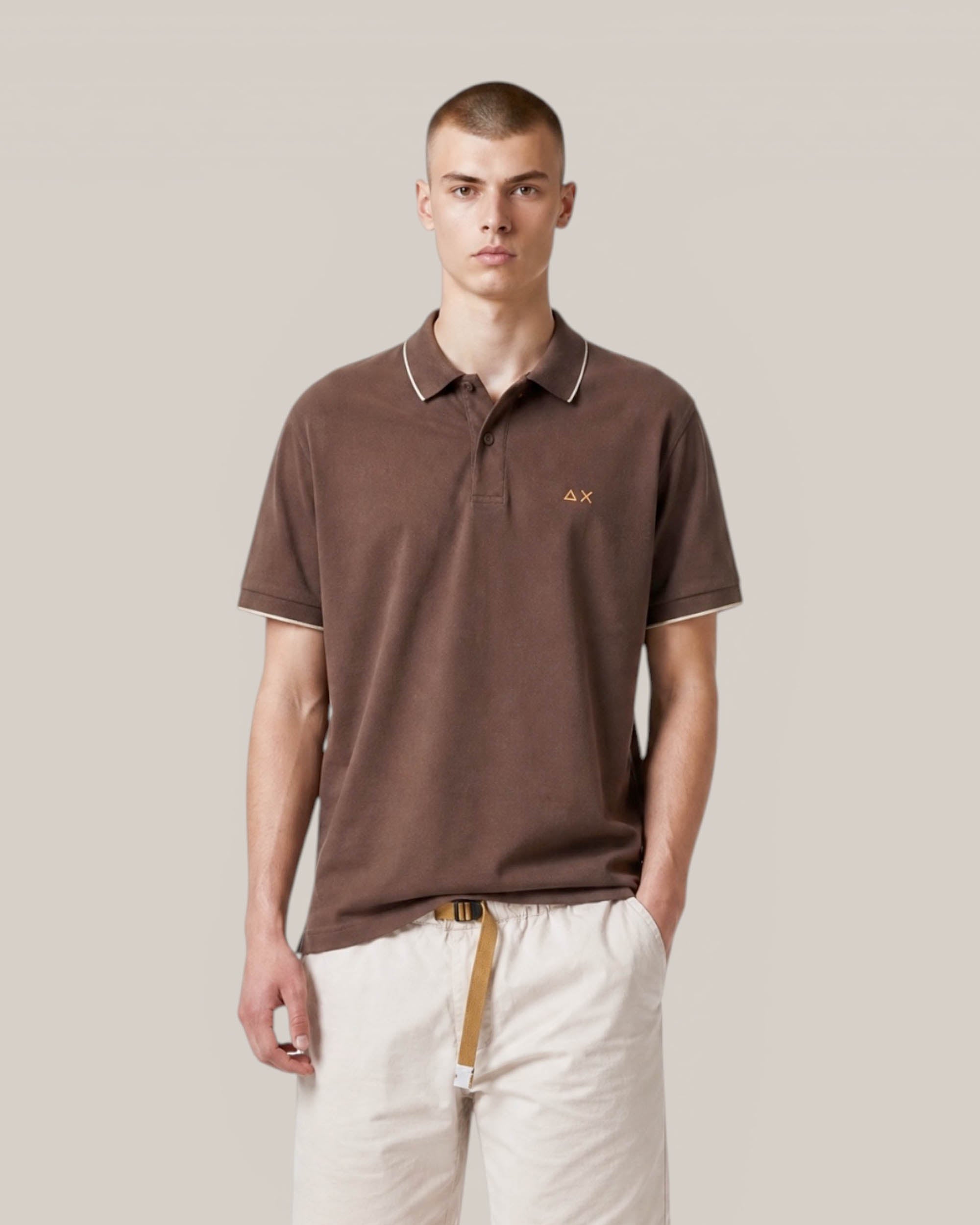 Sun68 Polo con Riga sul Collo