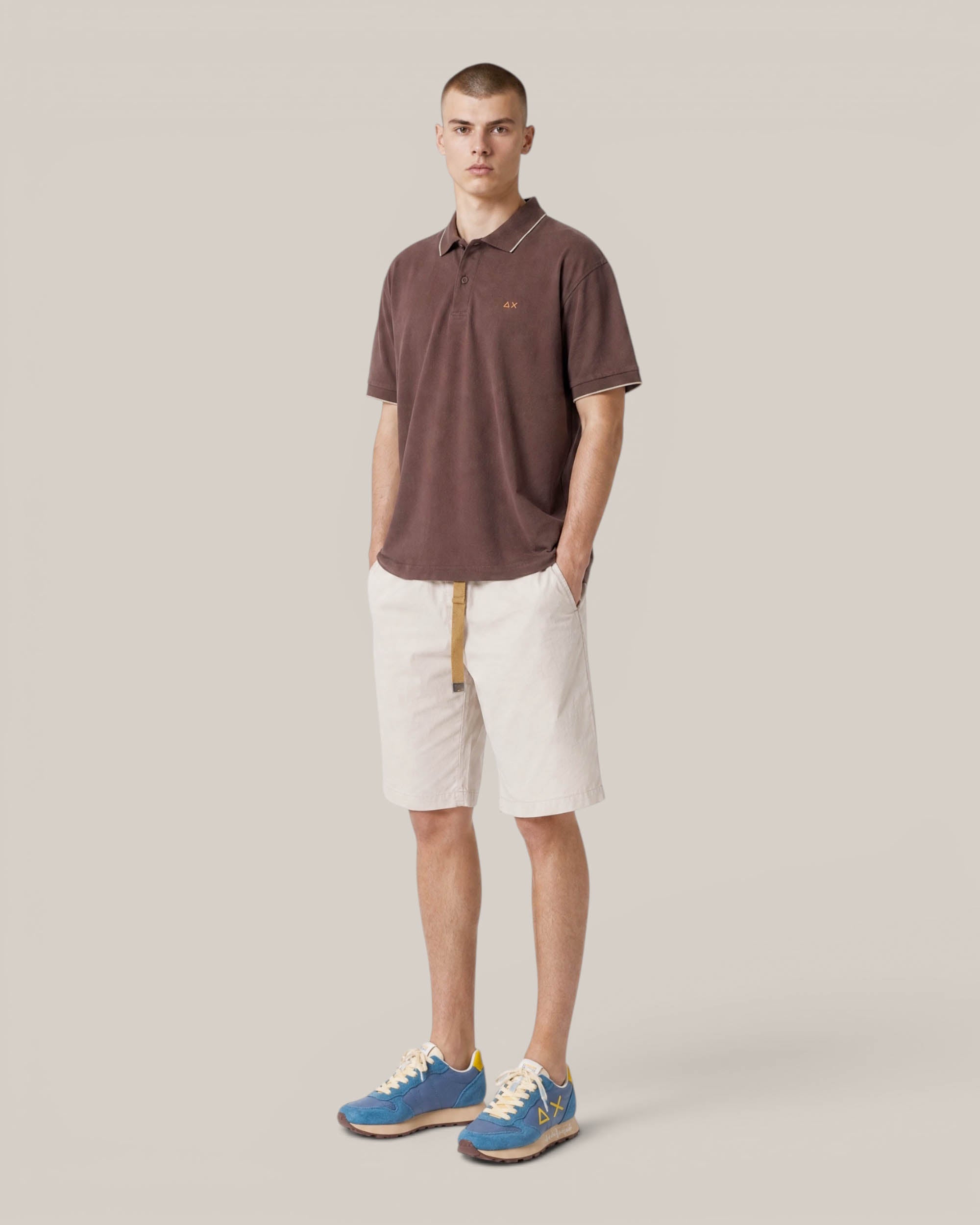 Sun68 Polo con Riga sul Collo