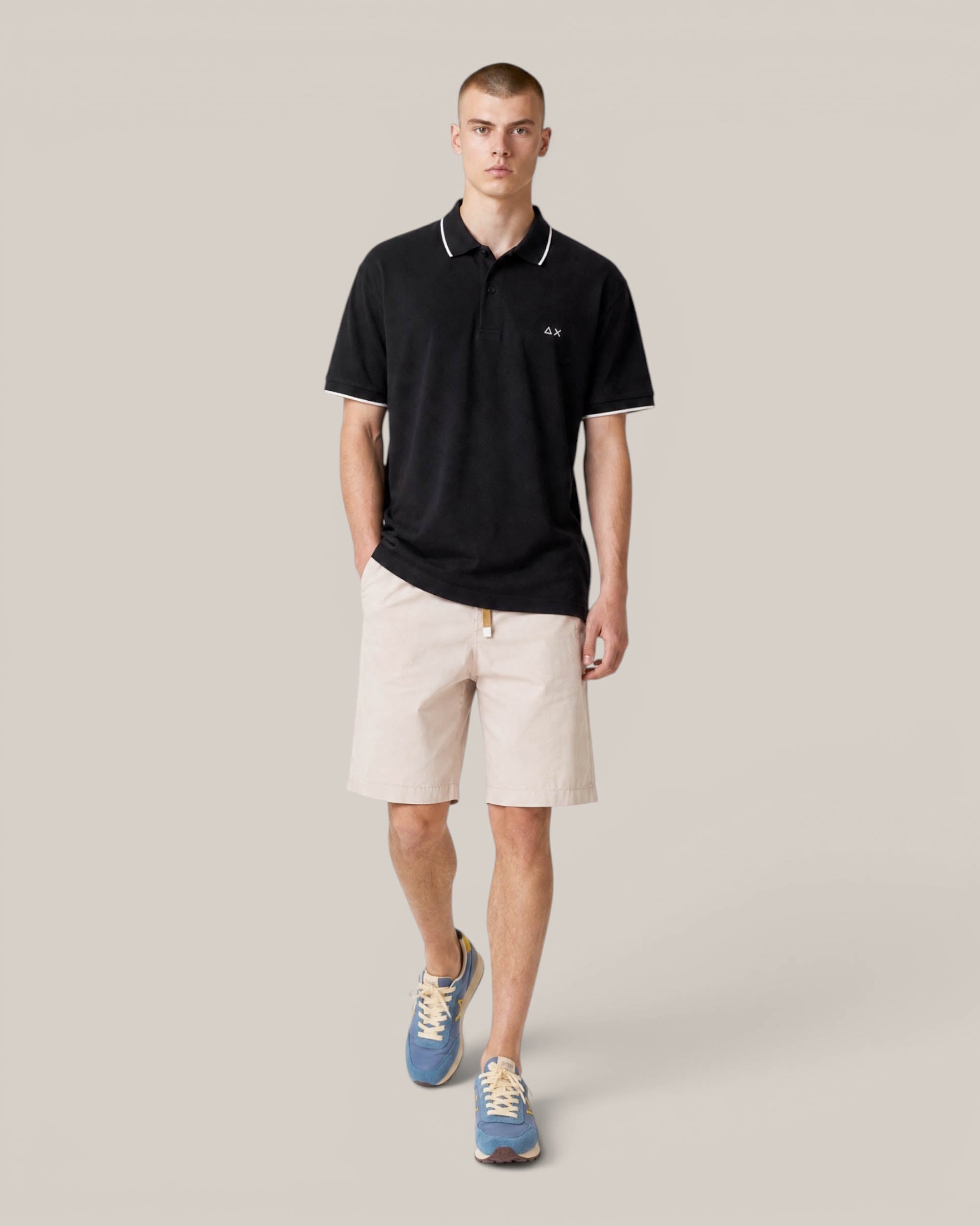Sun68 Polo con Riga sul Collo