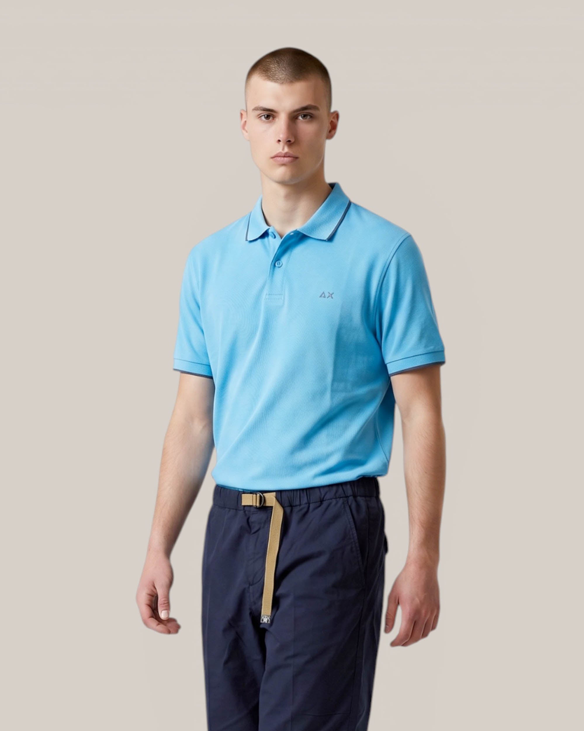Sun68 Polo con Riga sul Collo
