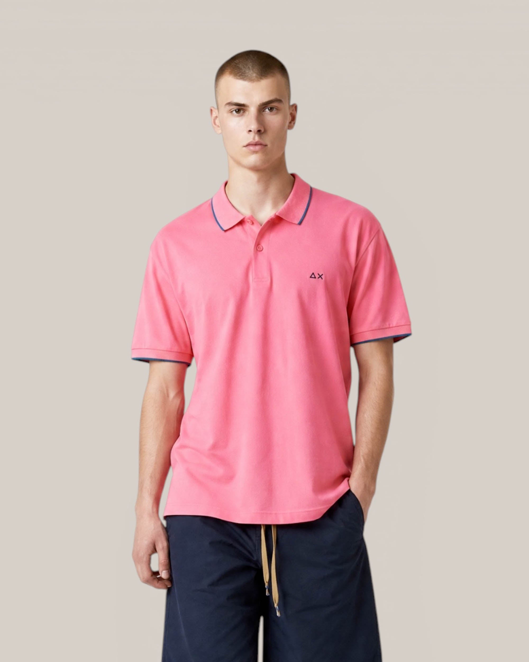 Sun68 Polo con Riga sul Collo
