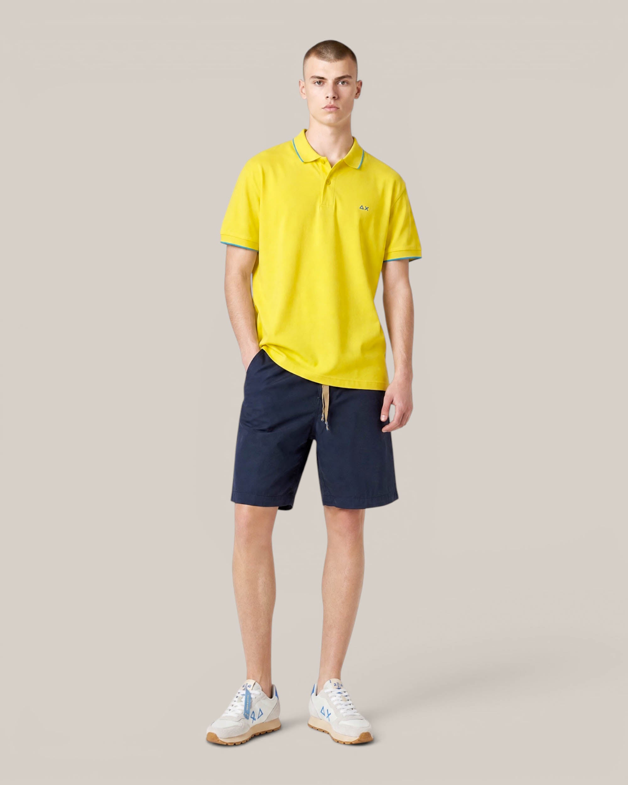 Sun68 Polo con Riga sul Collo
