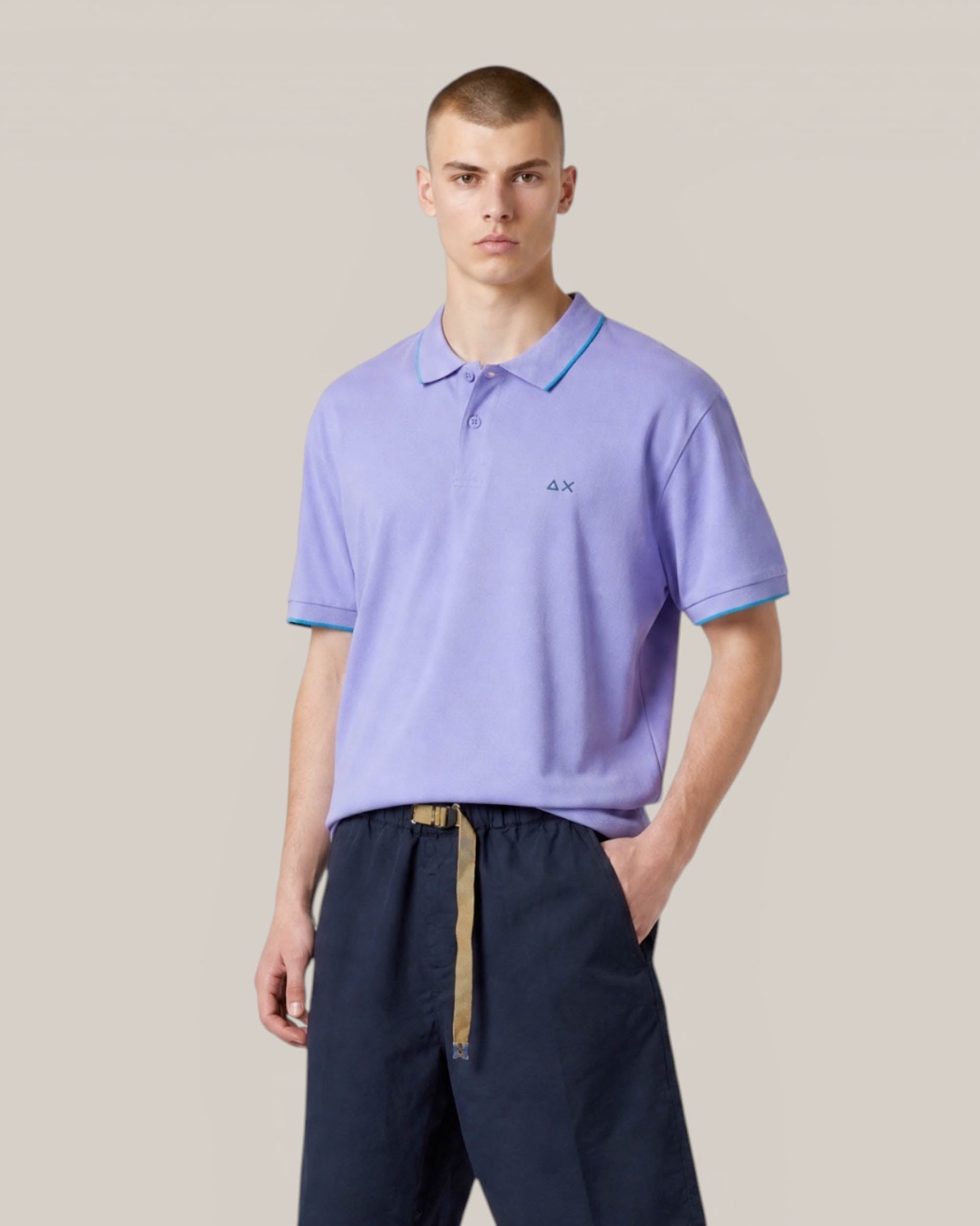 Sun68 Polo con Riga sul Collo