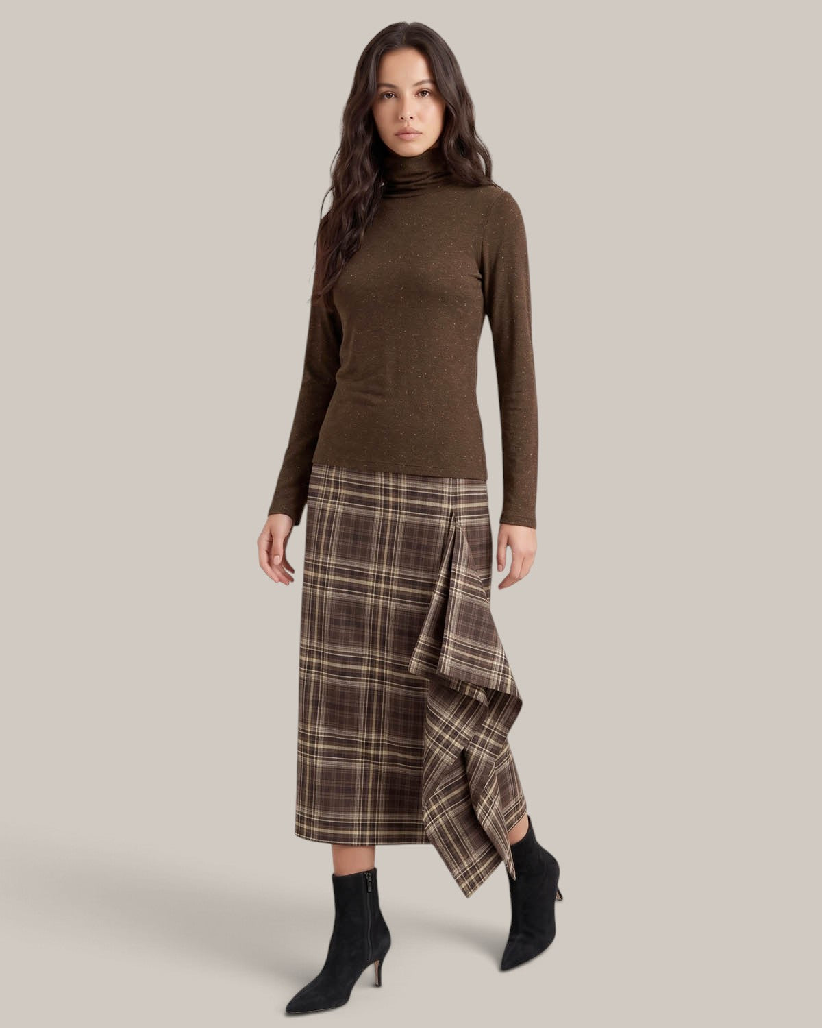 Alysi Jupe Tartan en Coton