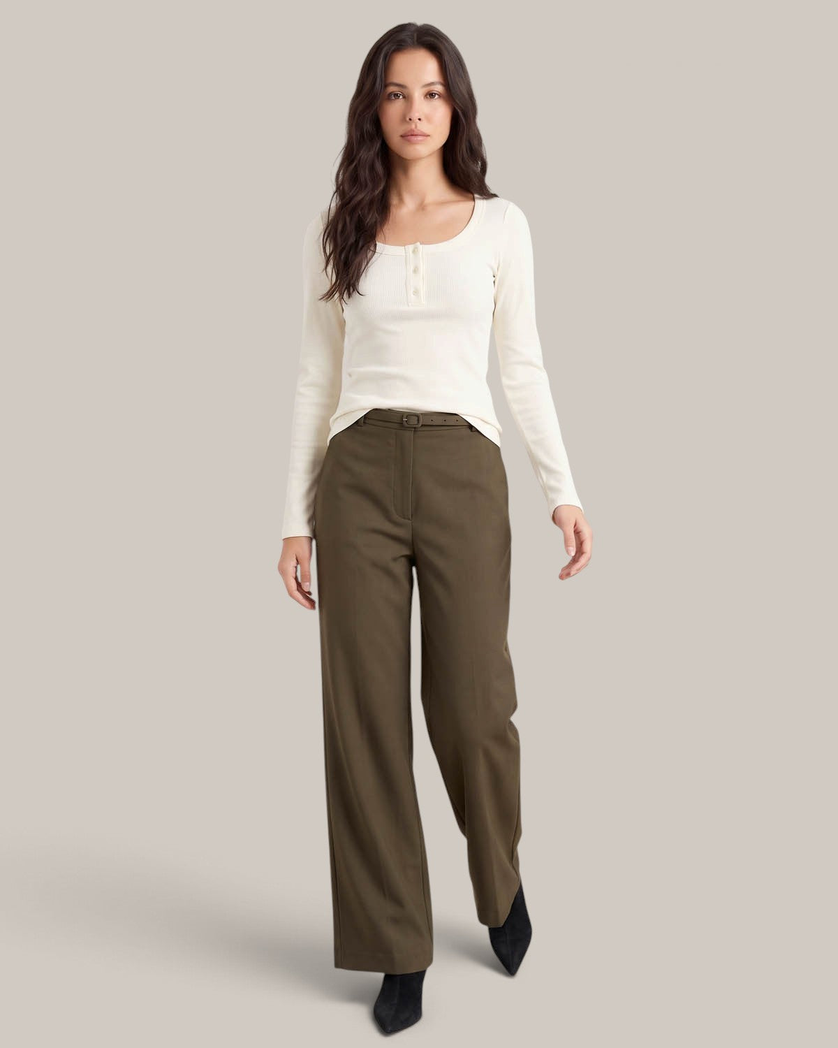 Alysi Pantaloni Ampi Lana